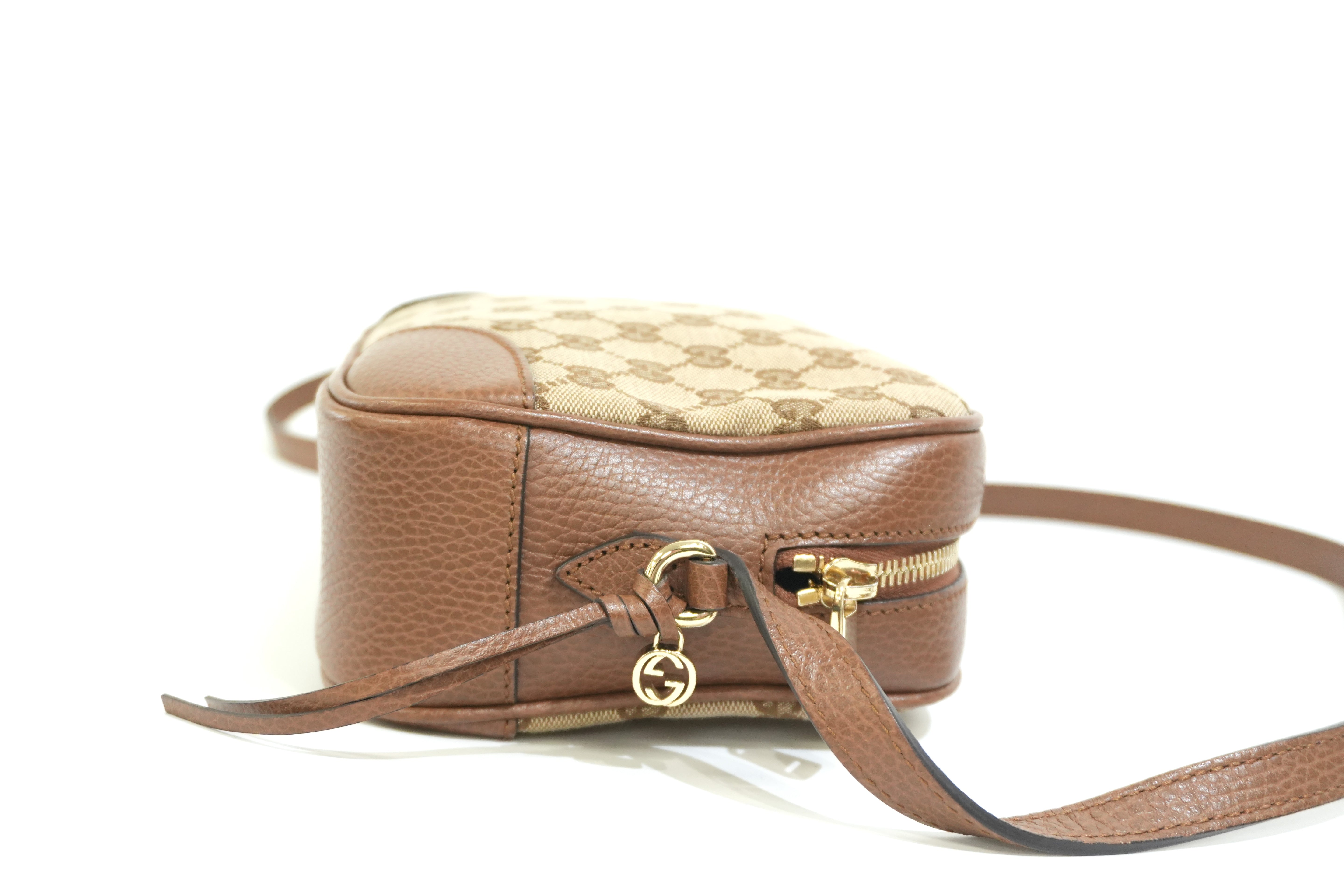 Pre-owned Gucci Camera Disco Shoulder Bag Brown