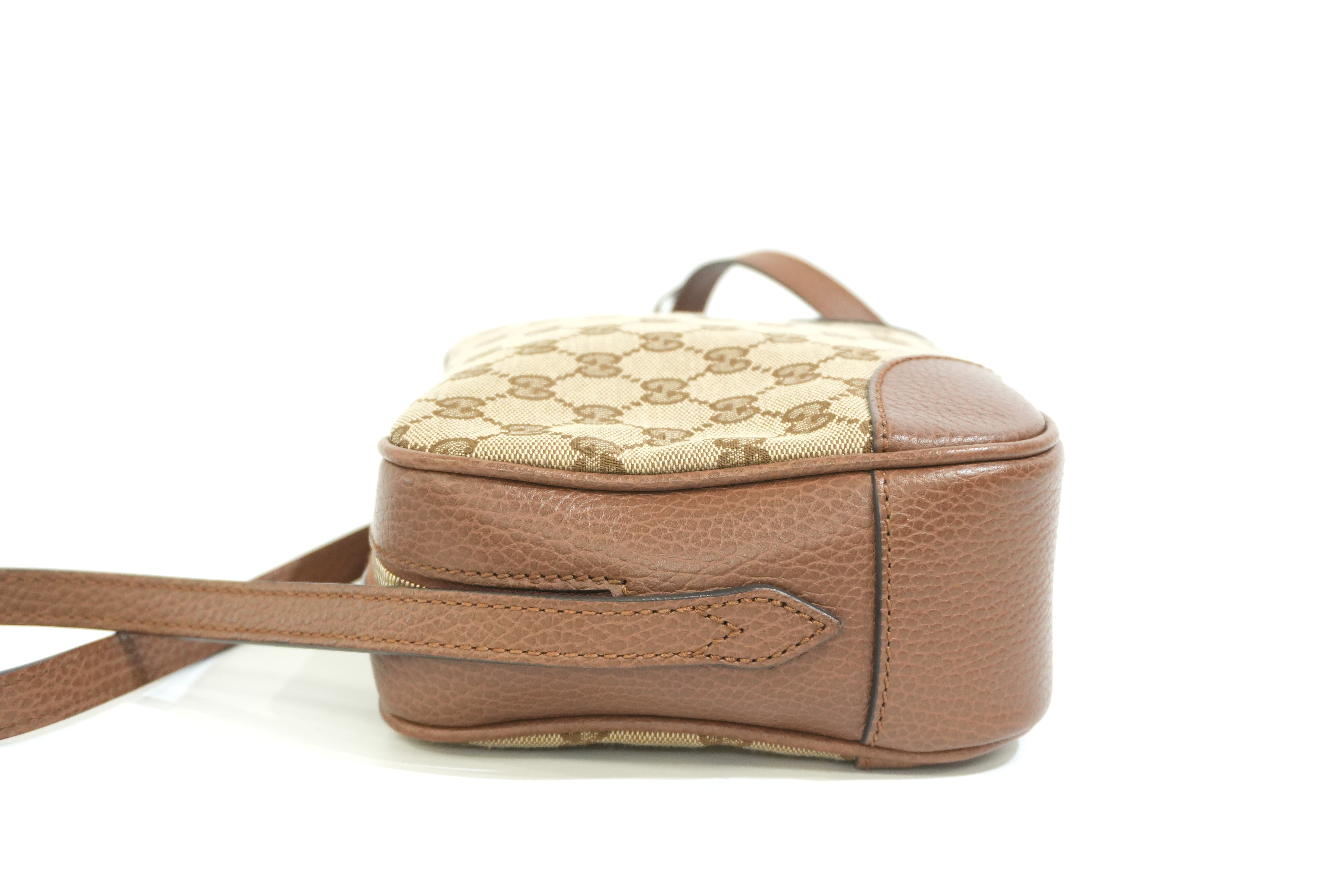 Pre-owned Gucci Camera Disco Shoulder Bag Brown