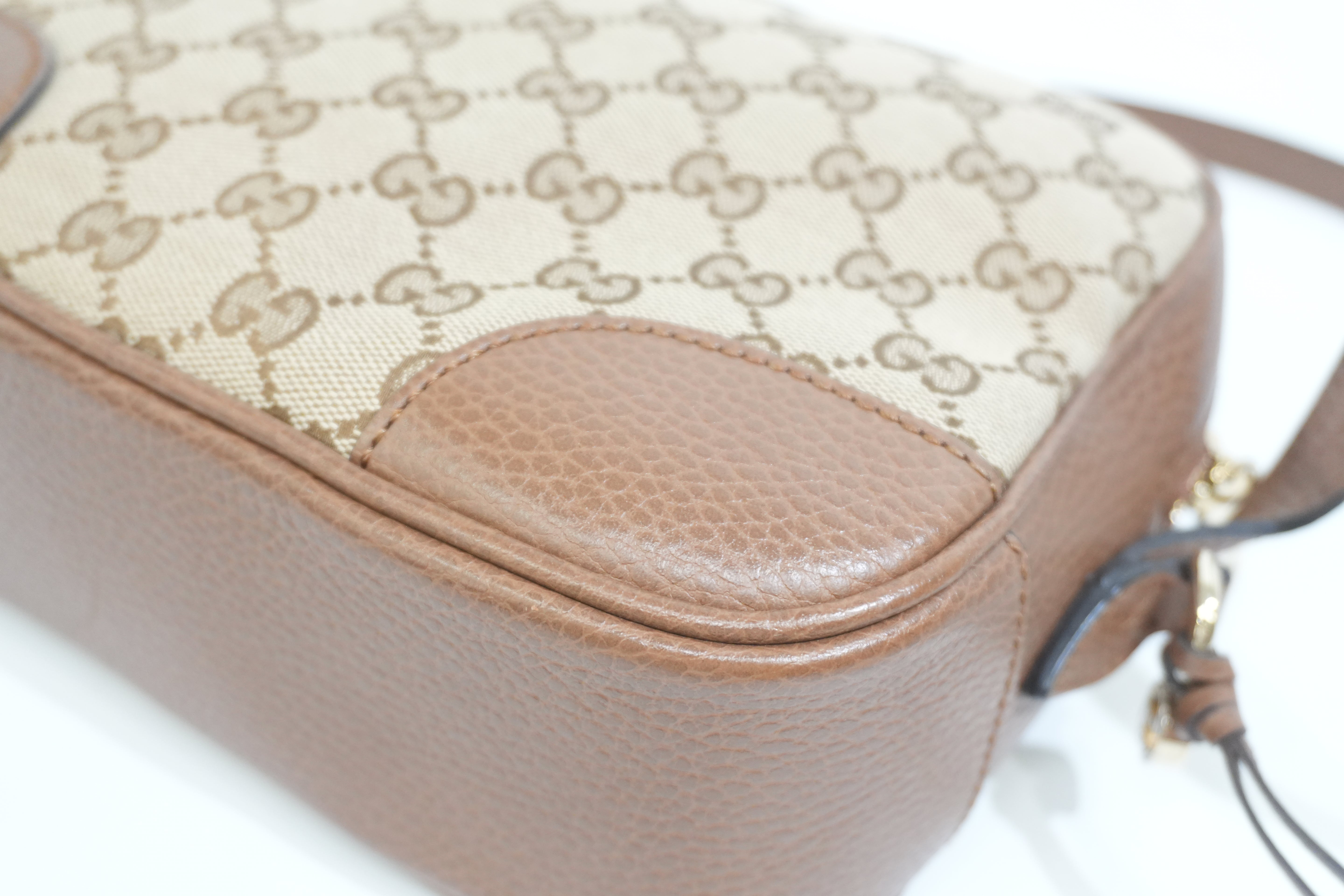 Pre-owned Gucci Camera Disco Shoulder Bag Brown
