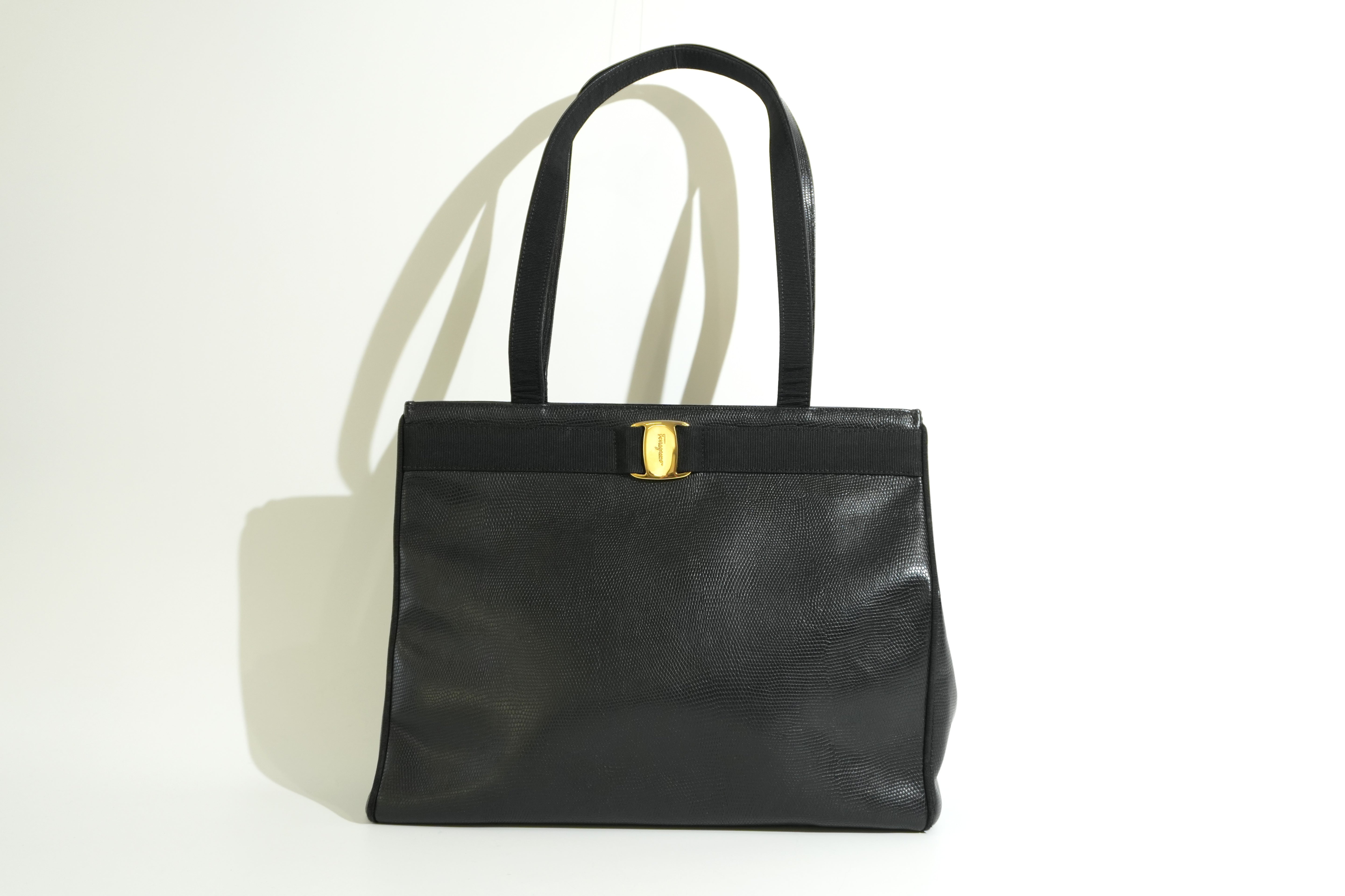 Pre-owned Ferragamo Tote Bag Black