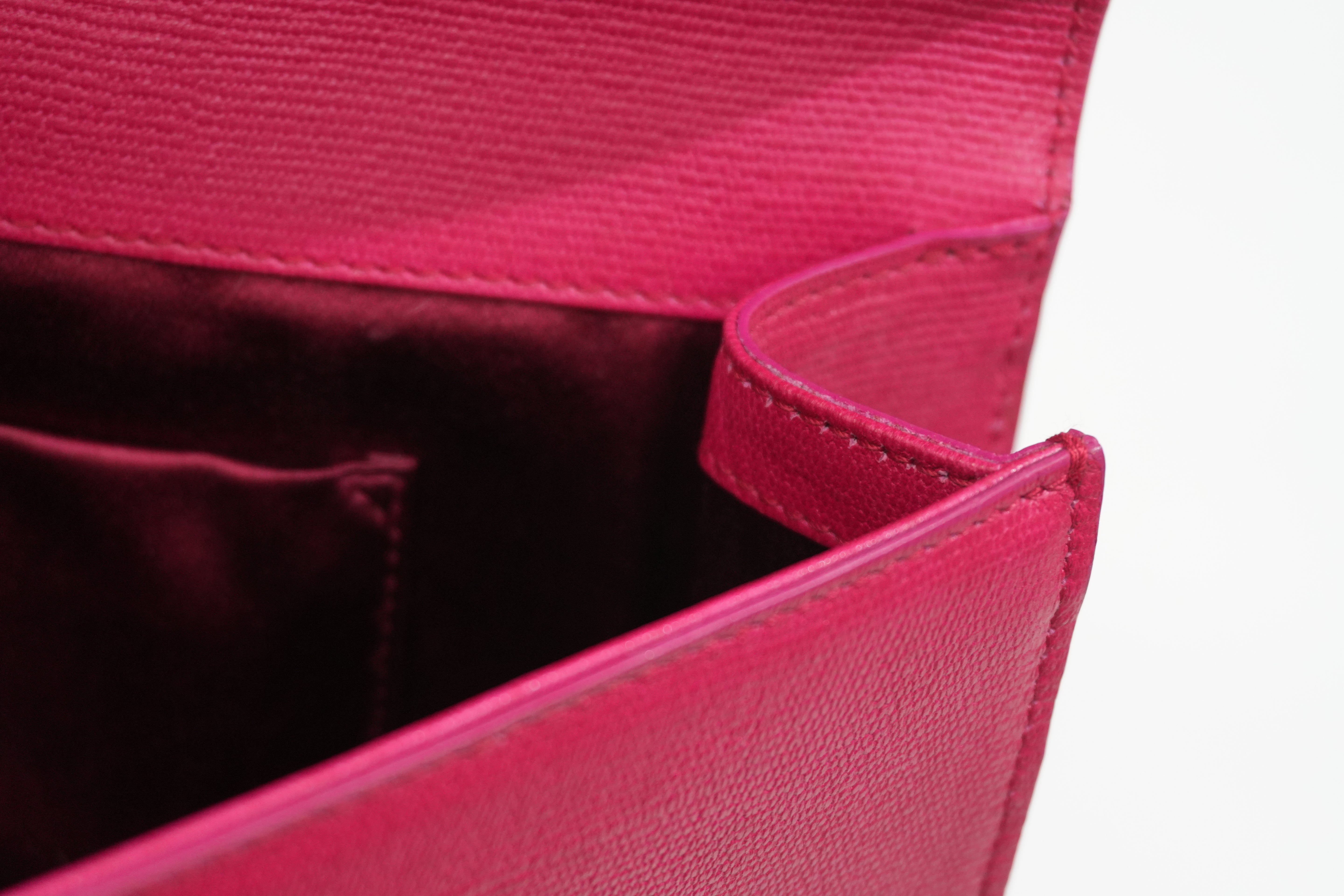 Pre-owned Saint-Laurent Leather Clutch Bag Pink