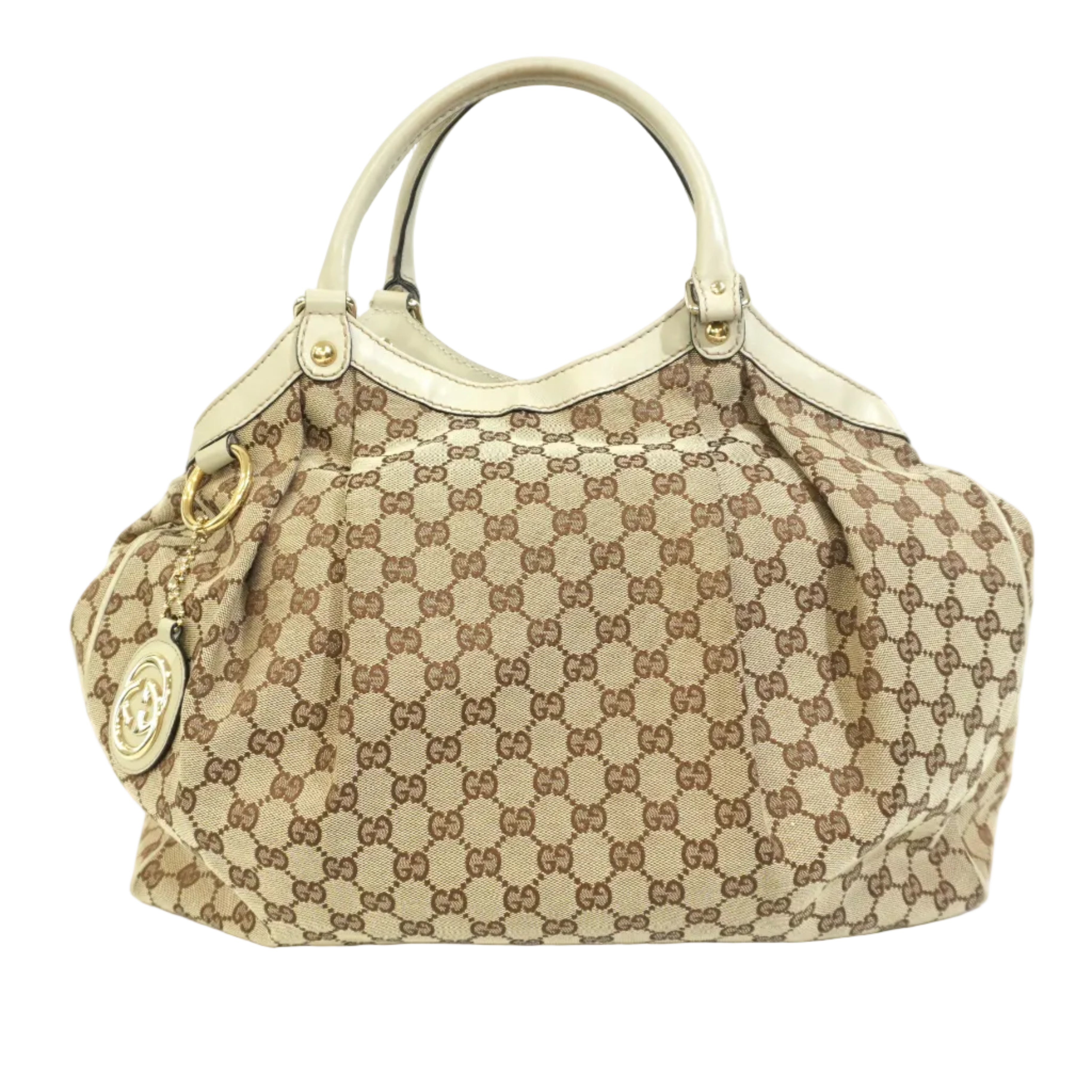 Pre-owned Gucci Sukey Tote Bag White