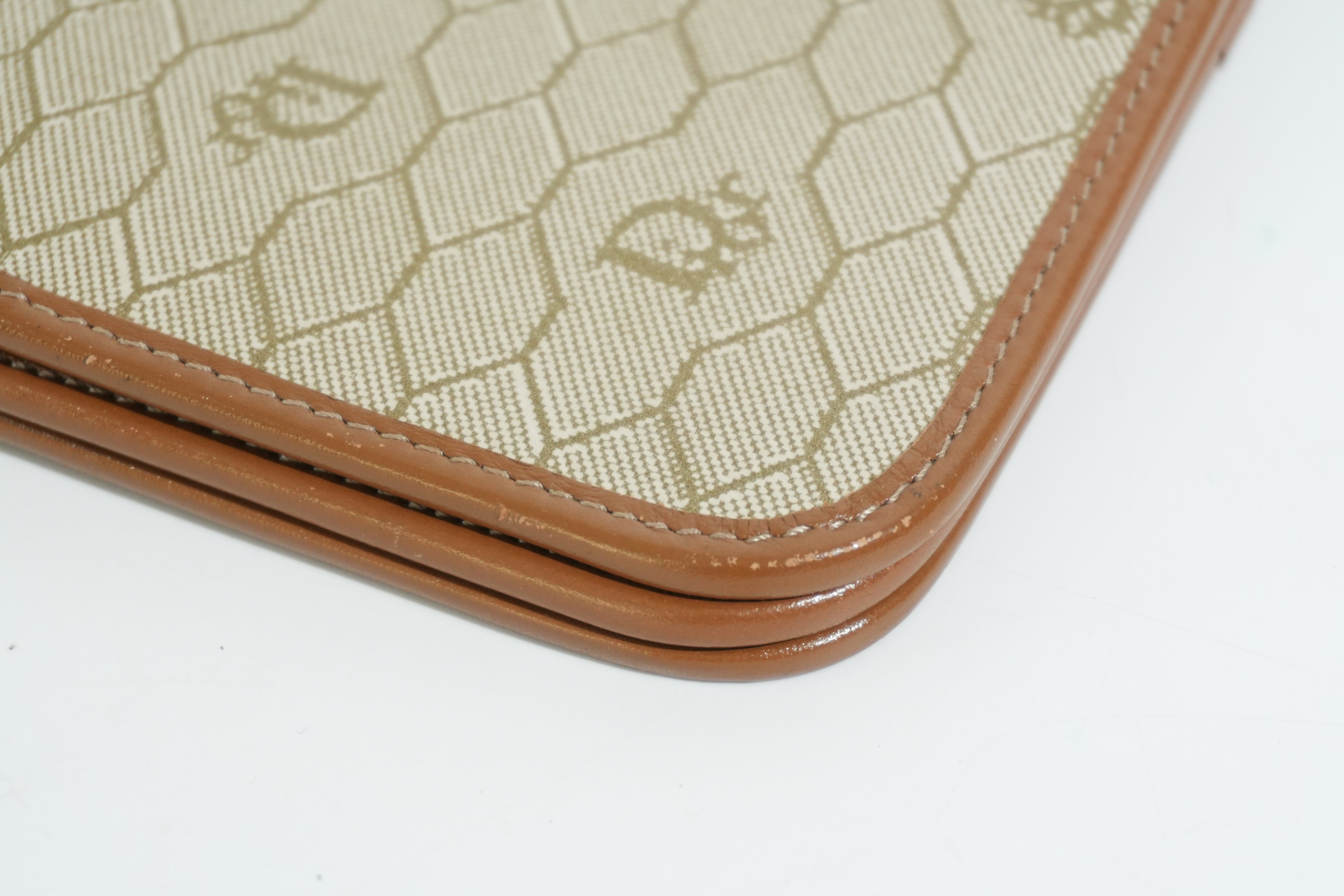 Pre-owned Dior Honeycomb Chain Shoulder Bag Brown