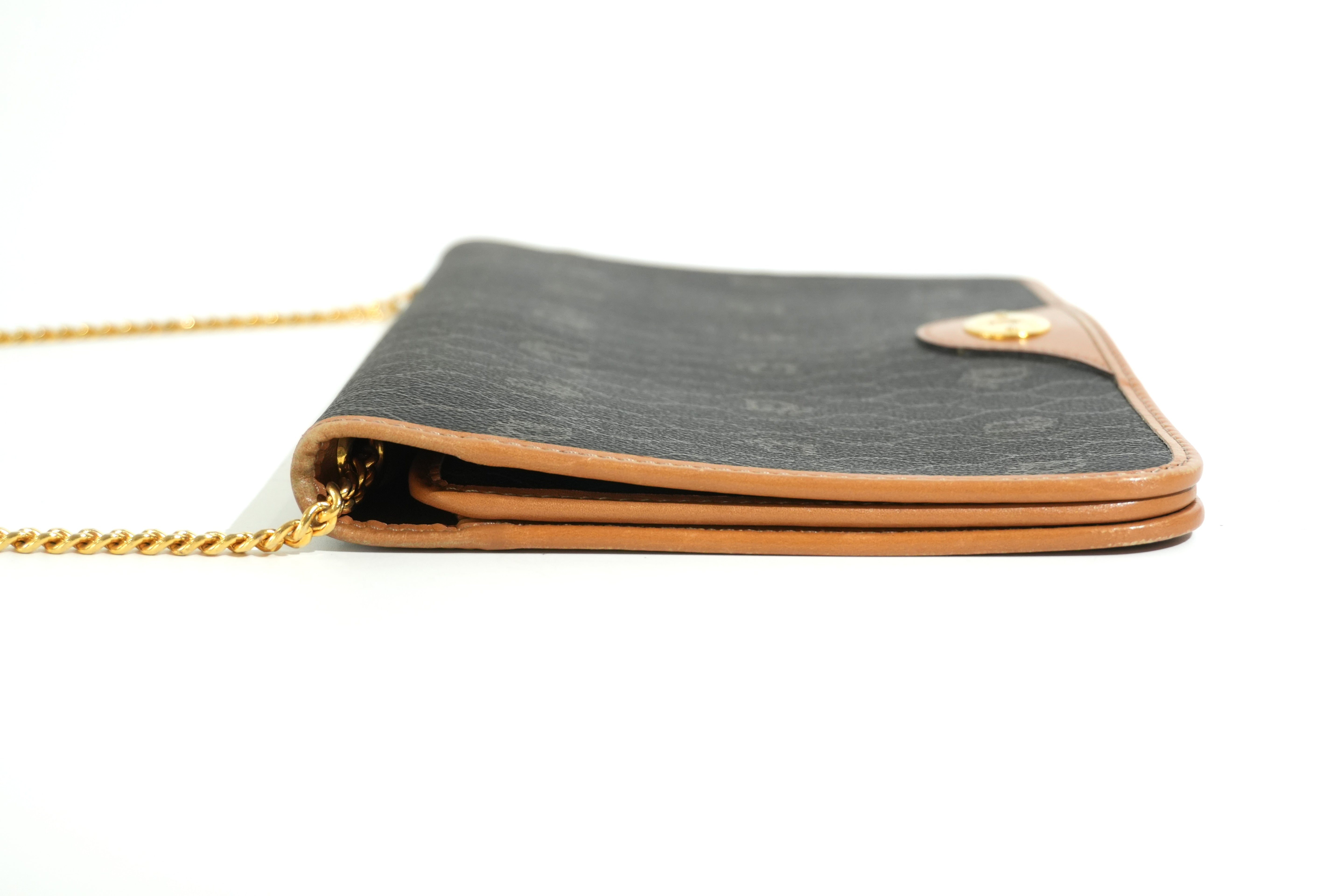Pre-owned Dior Honeycomb Chain Shoulder Bag Black