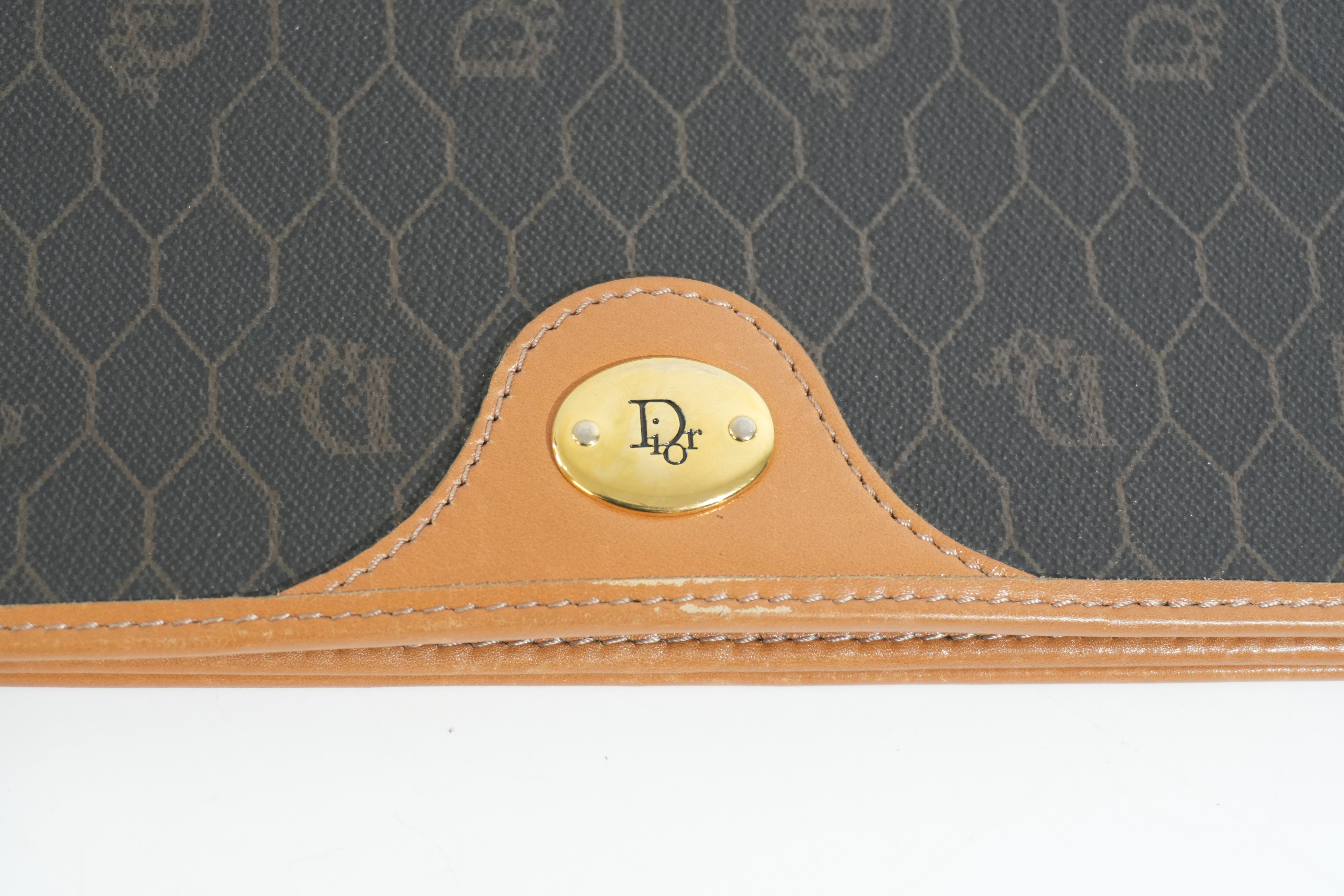 Pre-owned Dior Honeycomb Chain Shoulder Bag Black