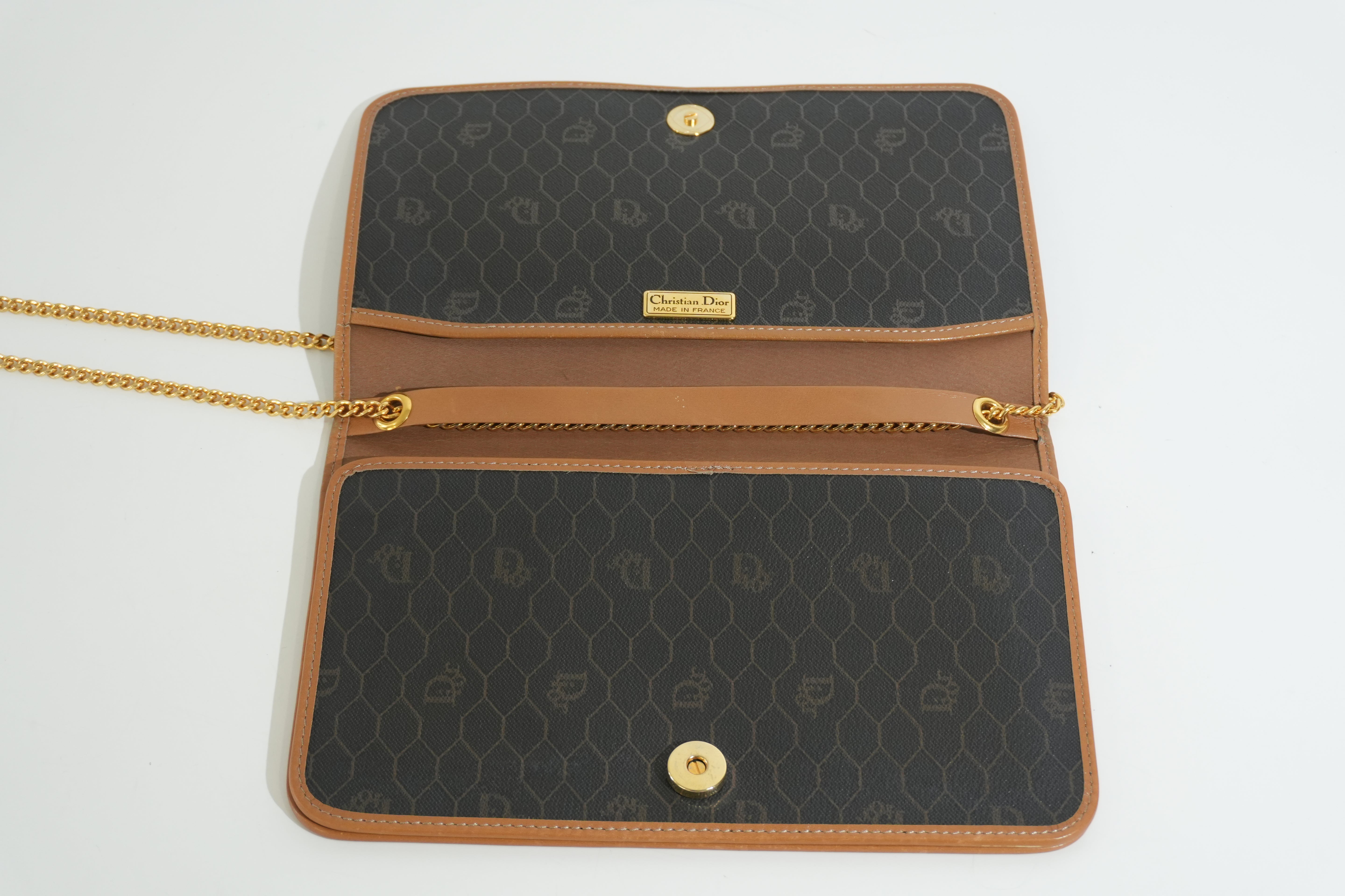 Pre-owned Dior Honeycomb Chain Shoulder Bag Black