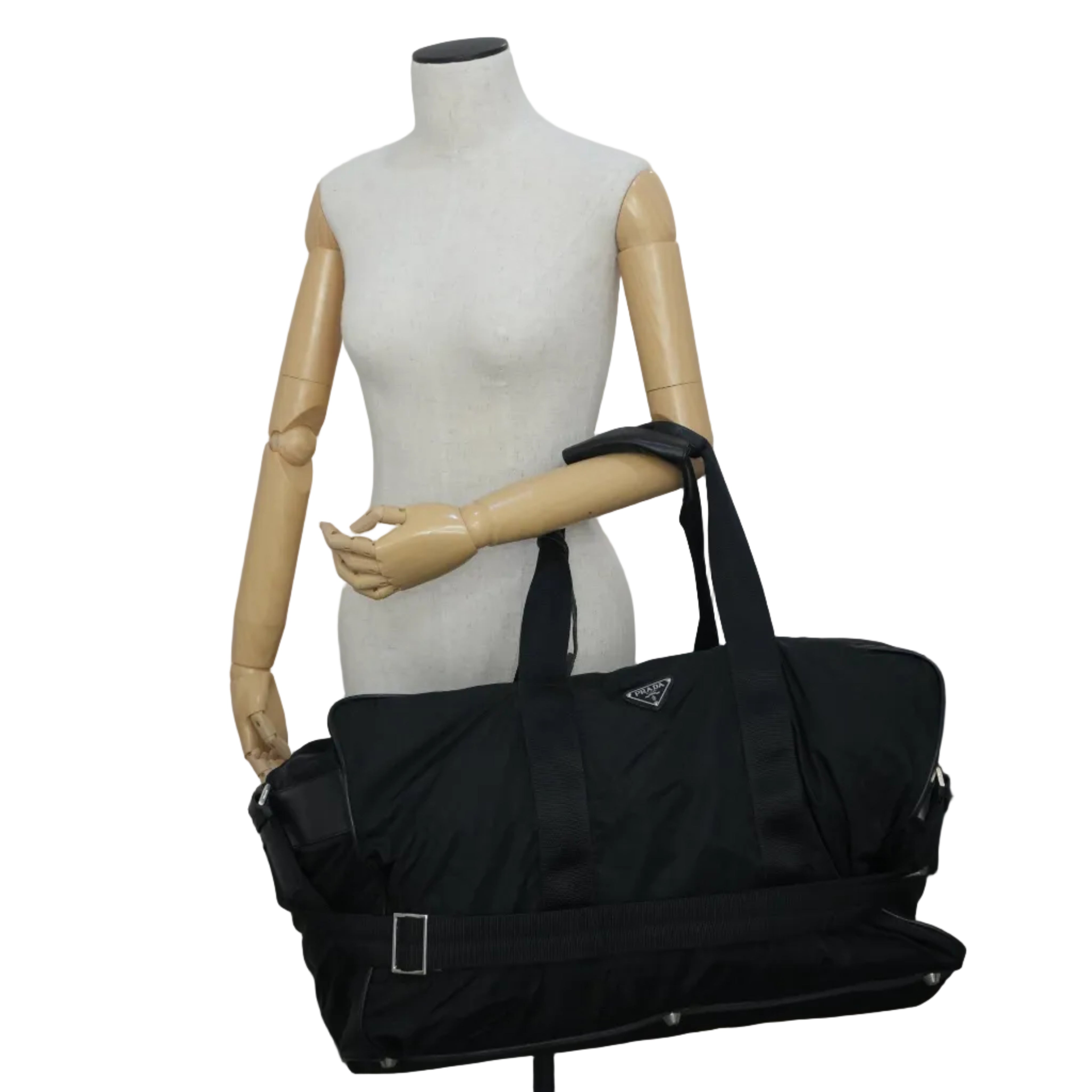 Pre-owned Prada Nylon Travel Bag Black