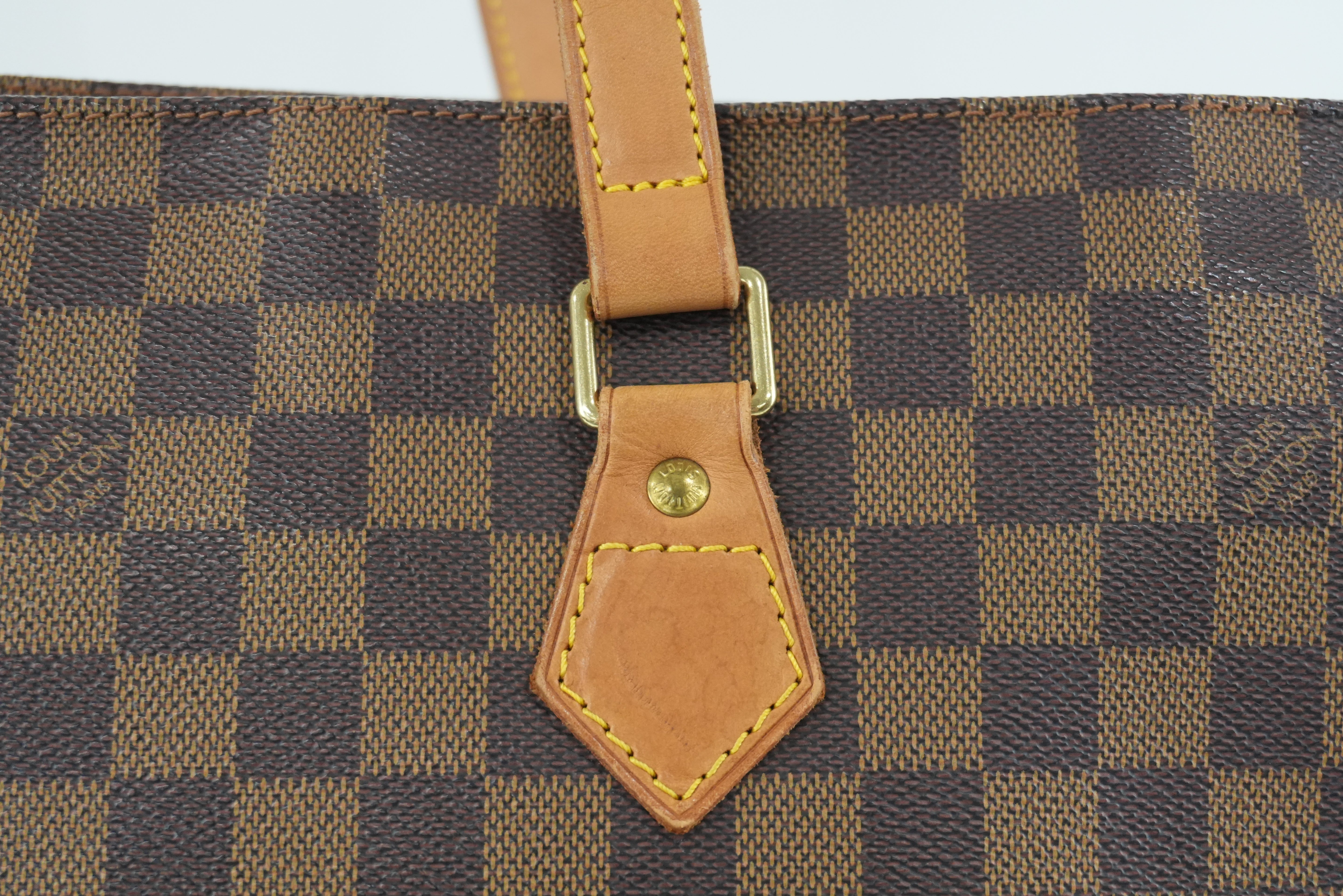 Pre-owned Louis Vuitton Damier Ebene Centenaire Columbine Shoulder Tote Bag