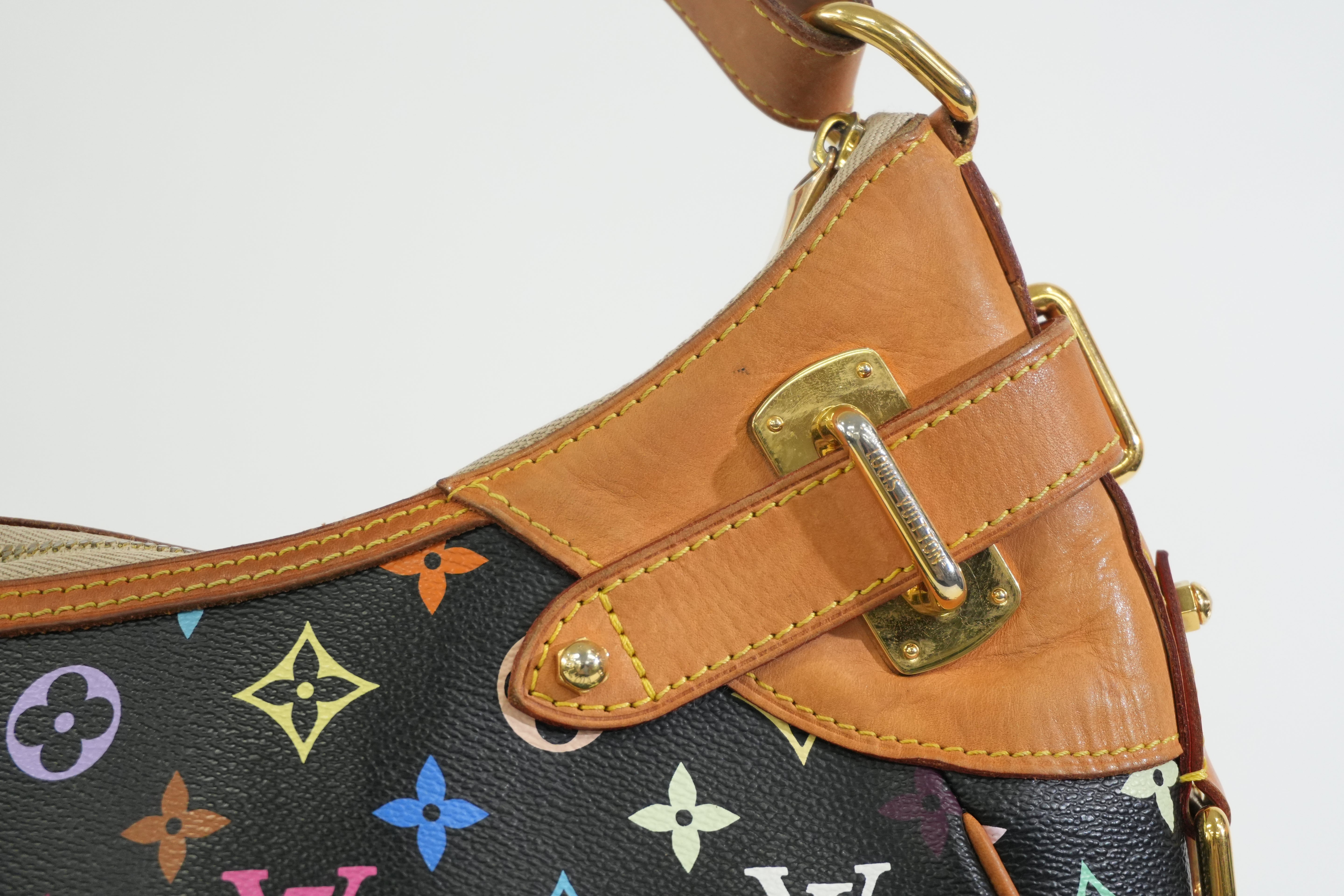 Pre-owned Louis Vuitton Multicolor Greta Tote Bag Black