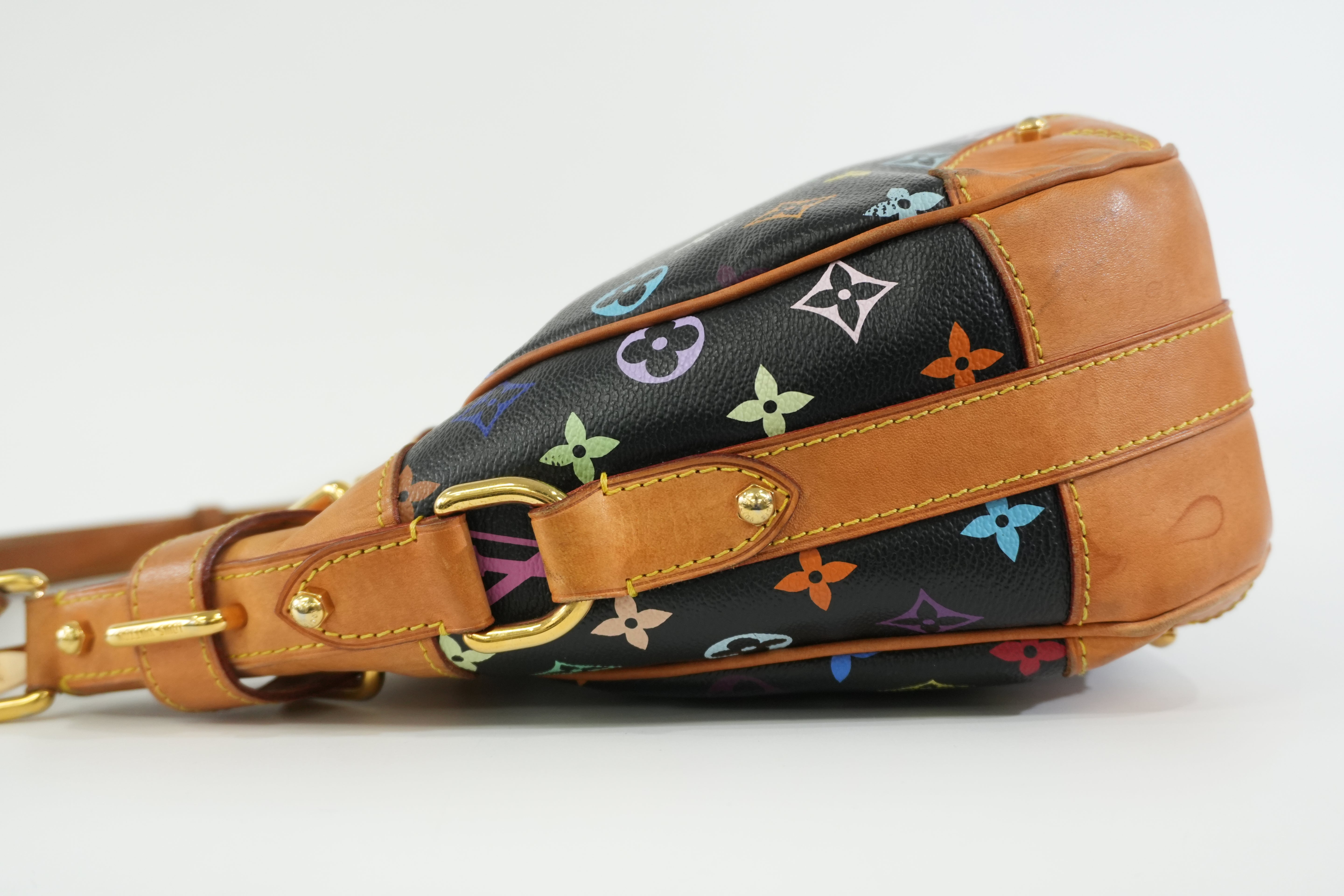 Pre-owned Louis Vuitton Multicolor Greta Tote Bag Black