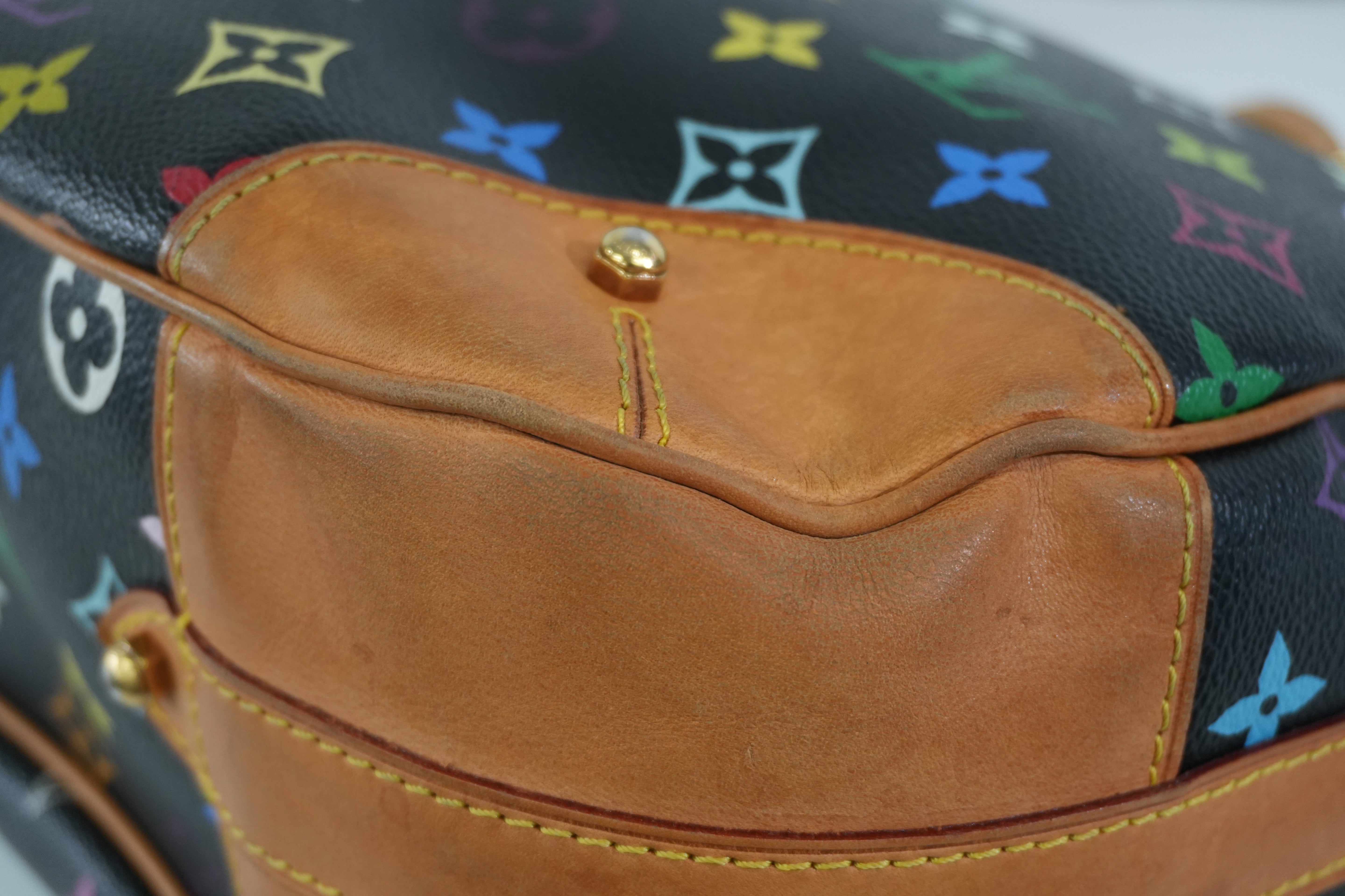 Pre-owned Louis Vuitton Multicolor Greta Tote Bag Black