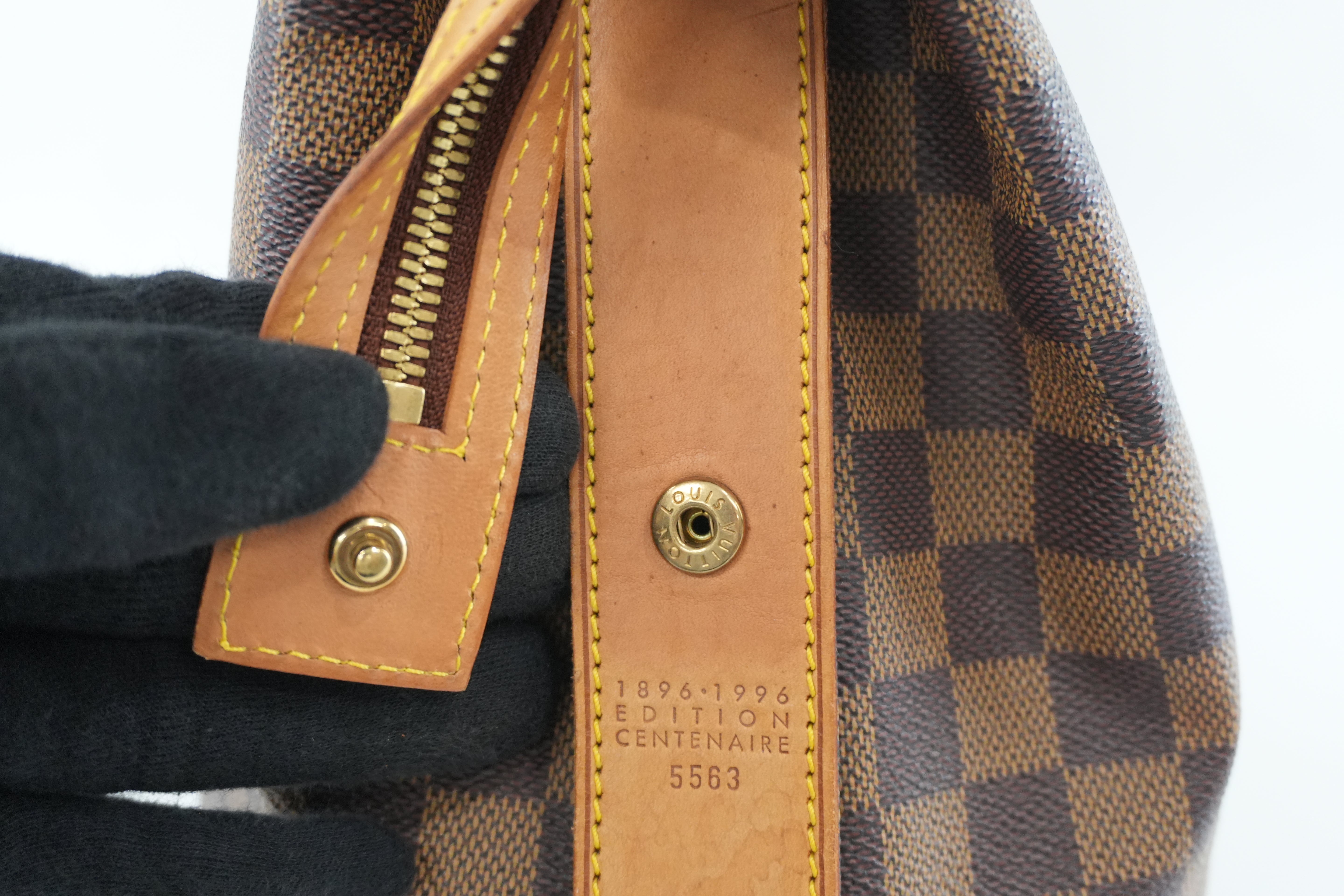 Pre-owned Louis Vuitton Damier Ebene Centenaire Columbine Shoulder Tote Bag