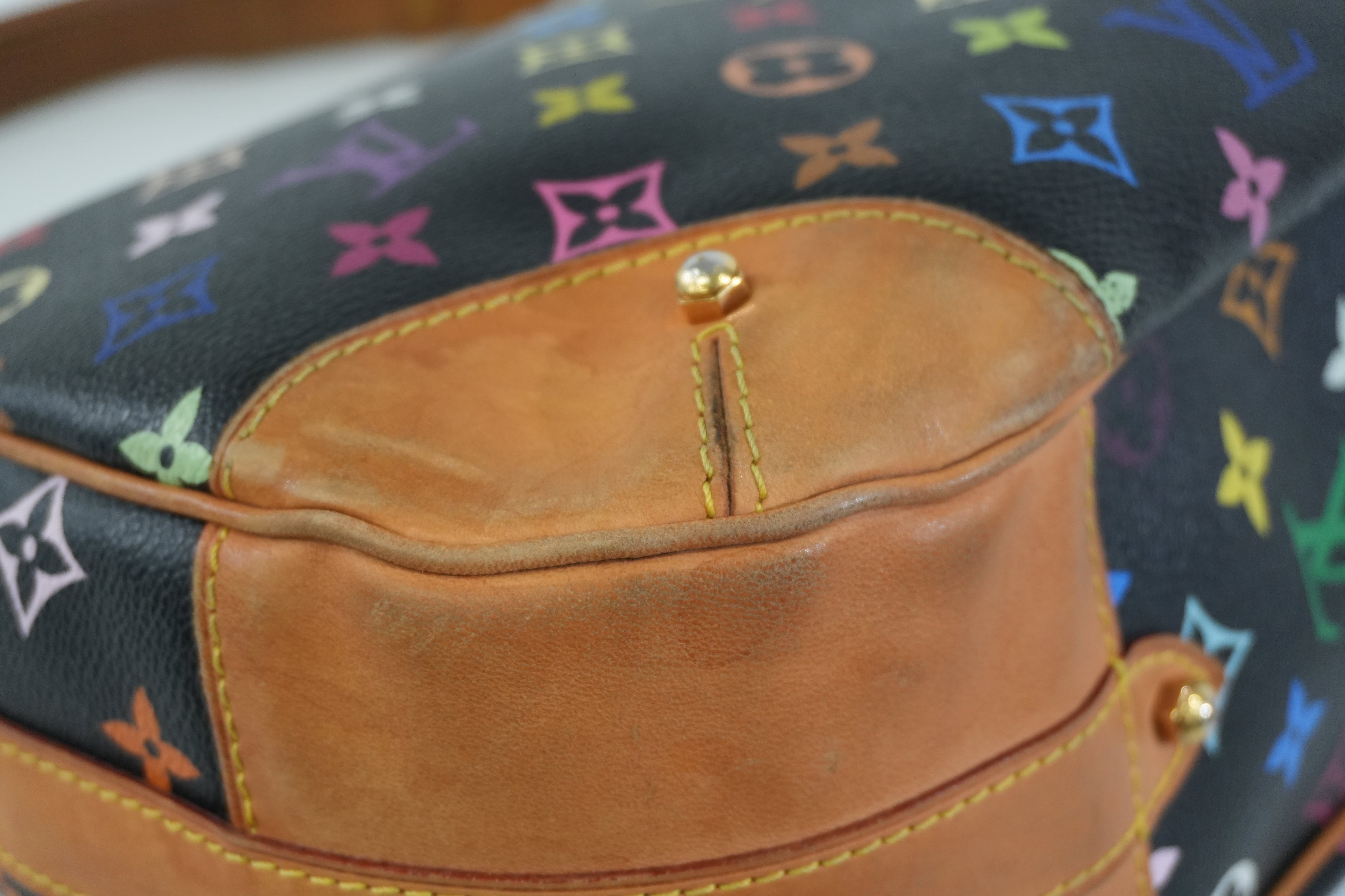 Pre-owned Louis Vuitton Multicolor Greta Tote Bag Black