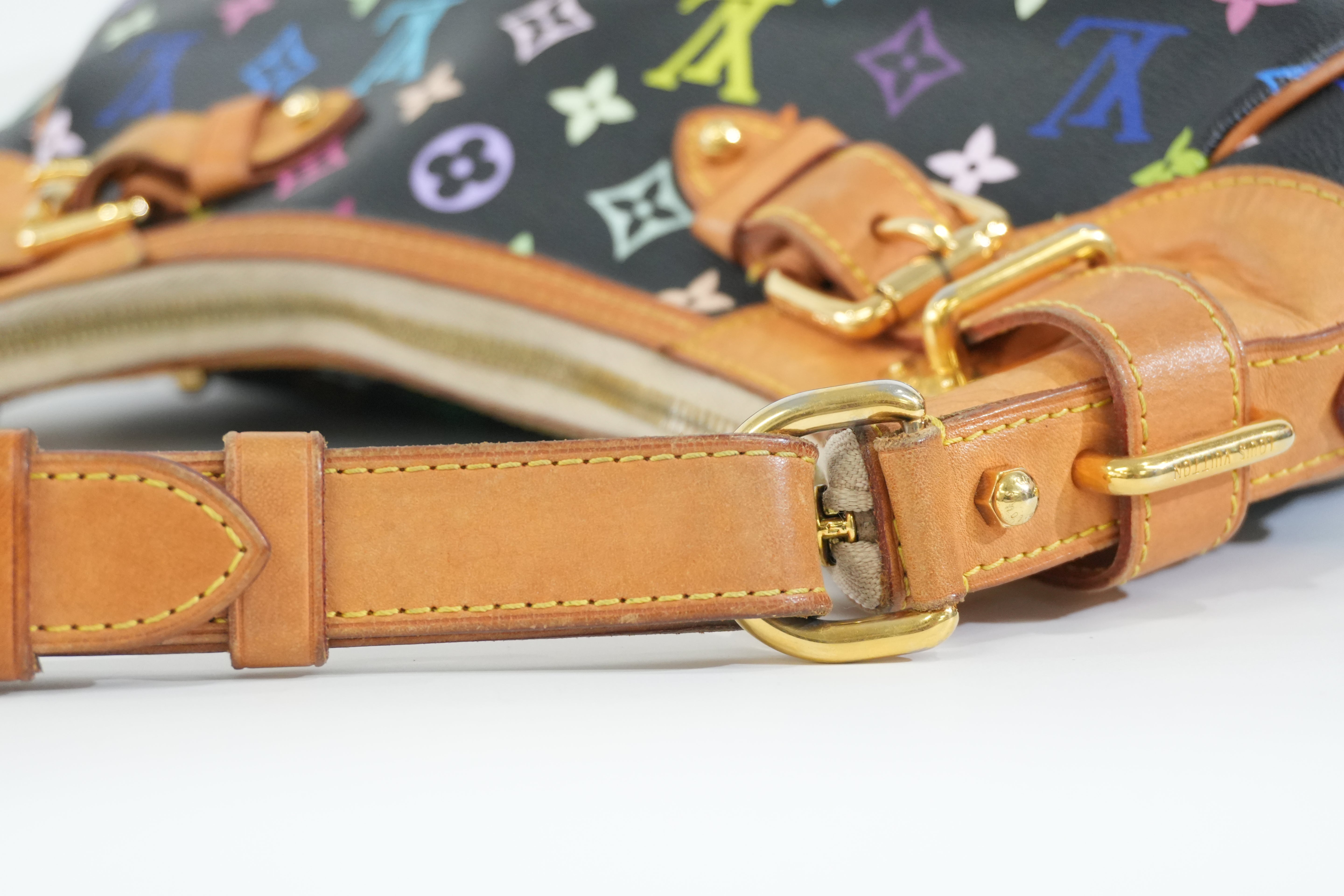 Pre-owned Louis Vuitton Multicolor Greta Tote Bag Black