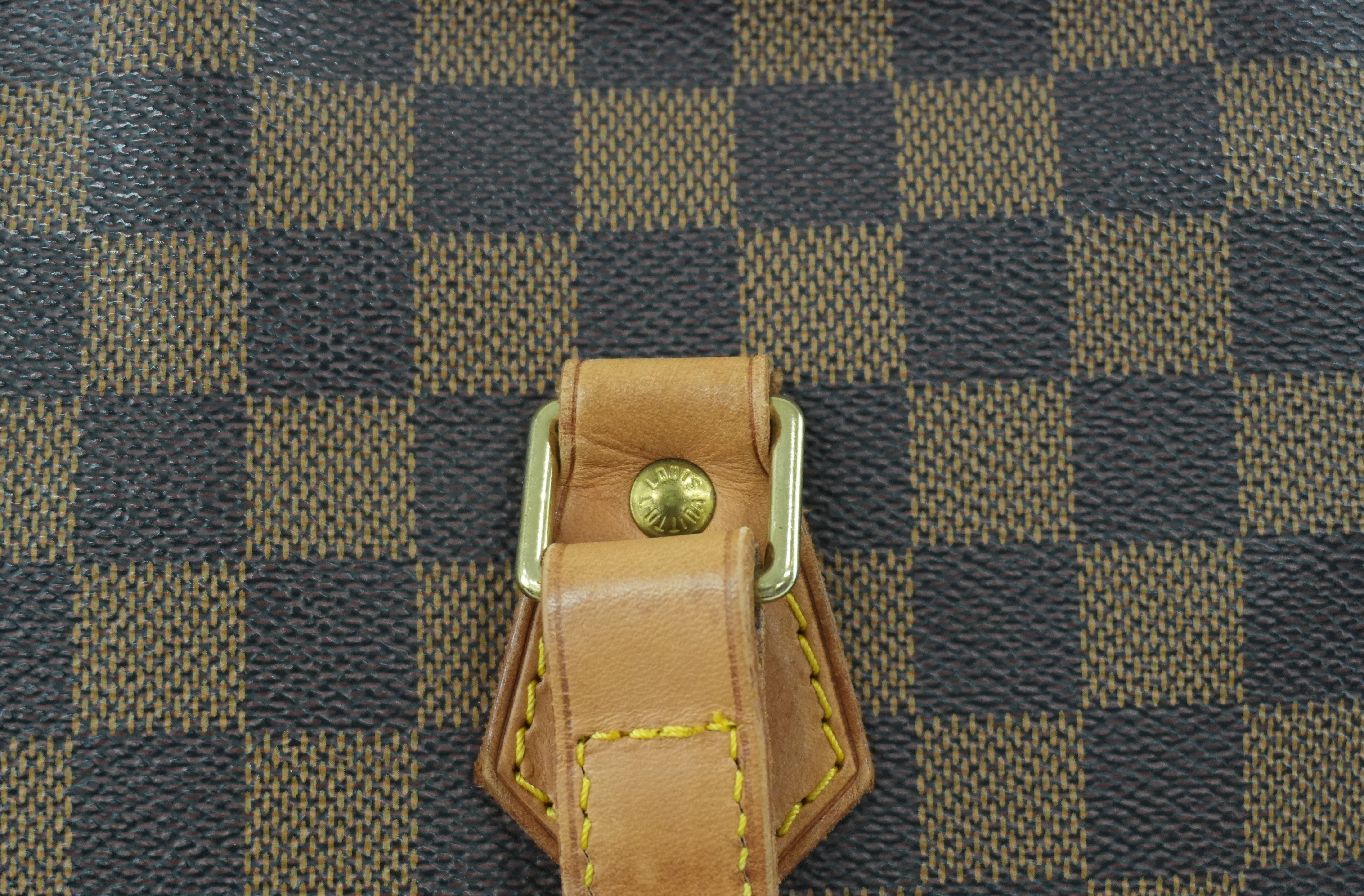 Pre-owned Louis Vuitton Damier Ebene Centenaire Columbine Shoulder Tote Bag