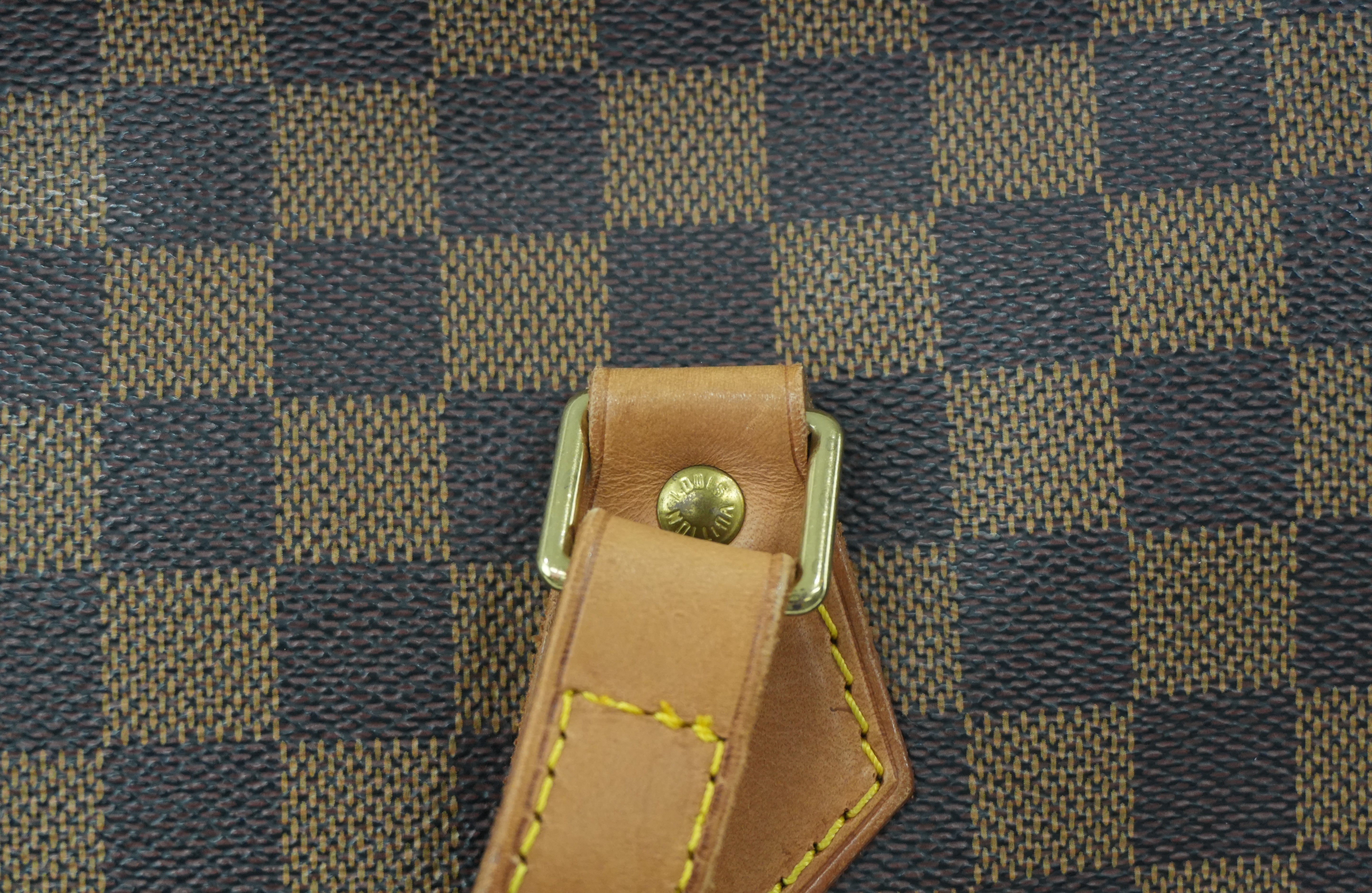 Pre-owned Louis Vuitton Damier Ebene Centenaire Columbine Shoulder Tote Bag