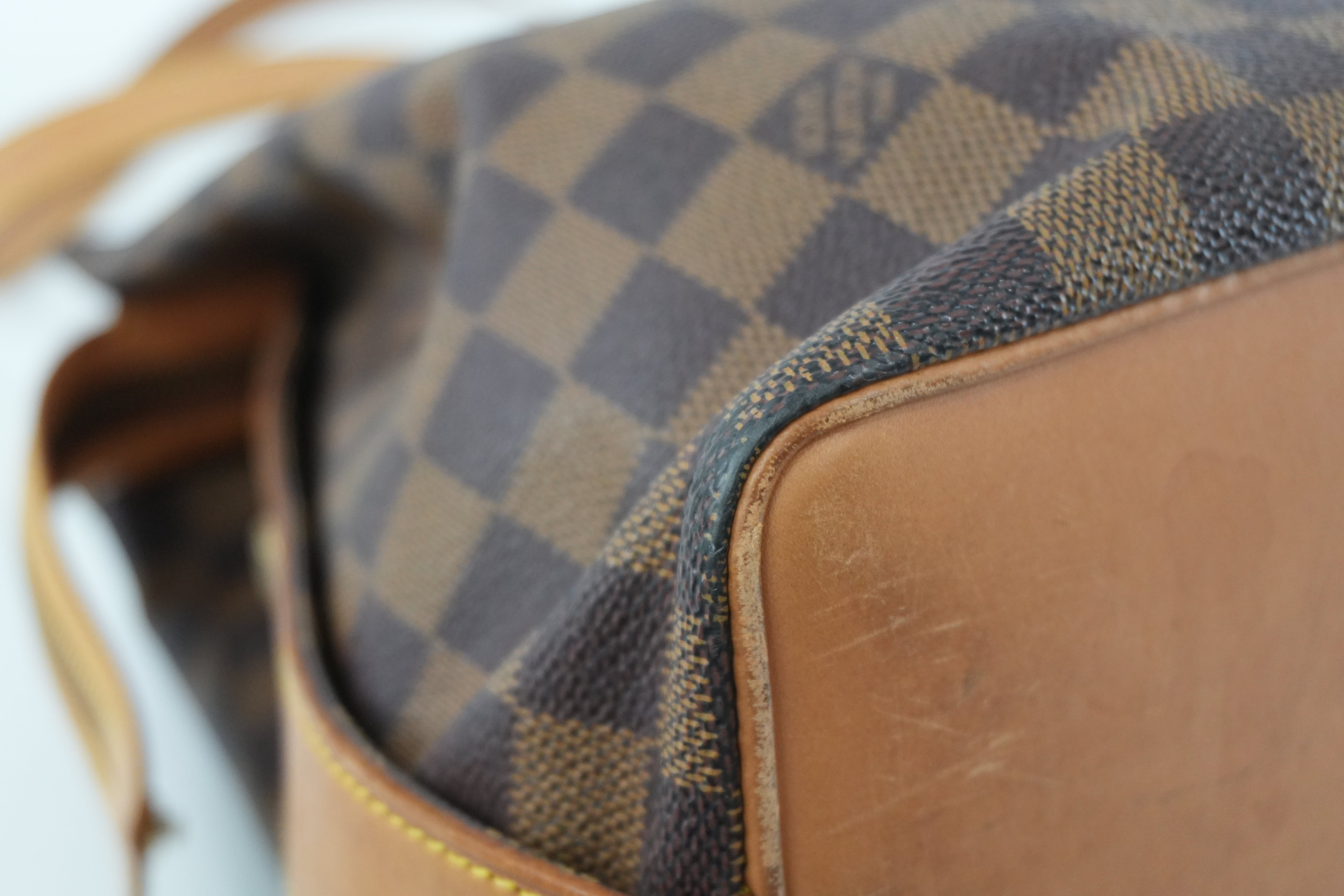 Pre-owned Louis Vuitton Damier Ebene Centenaire Columbine Shoulder Tote Bag