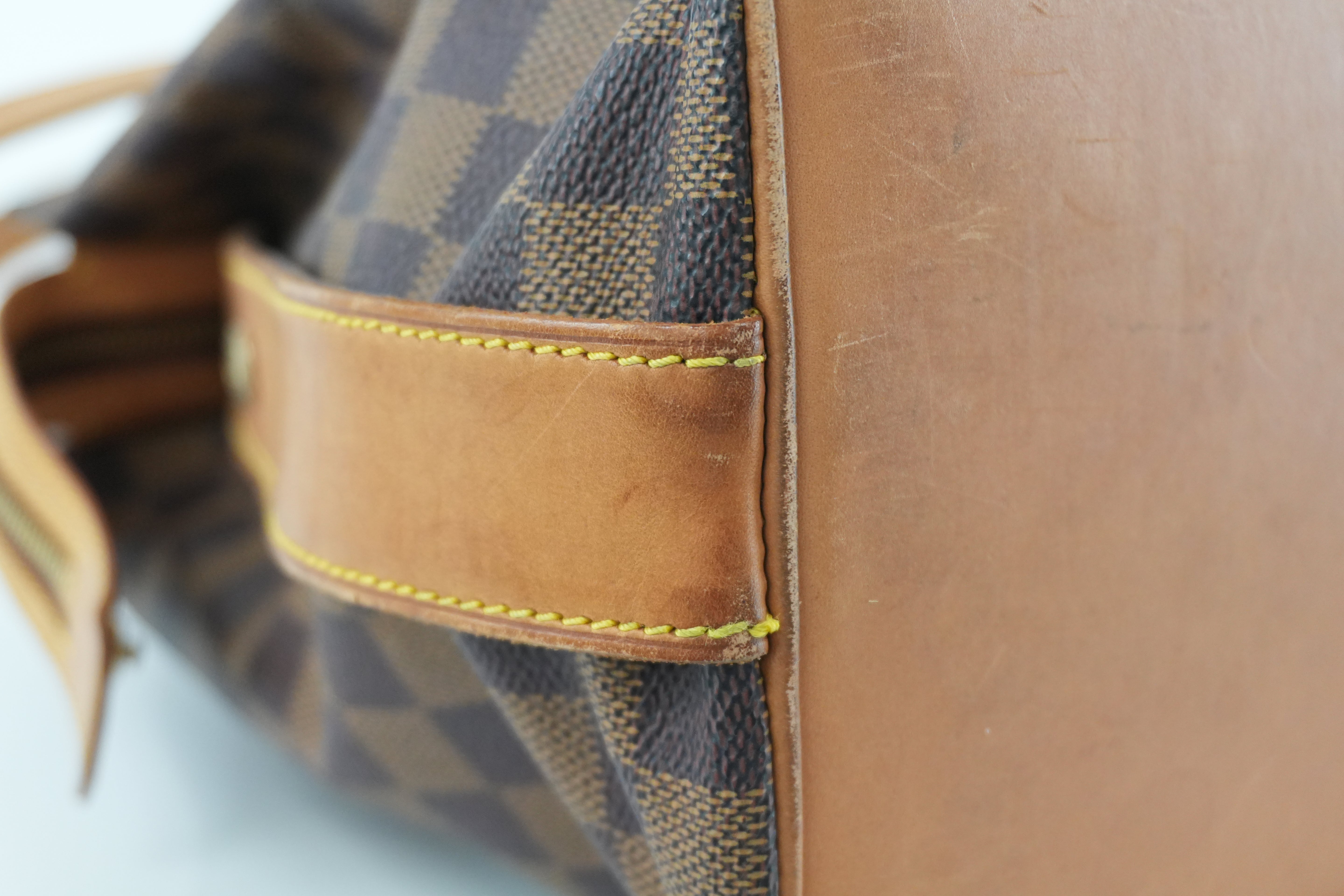 Pre-owned Louis Vuitton Damier Ebene Centenaire Columbine Shoulder Tote Bag