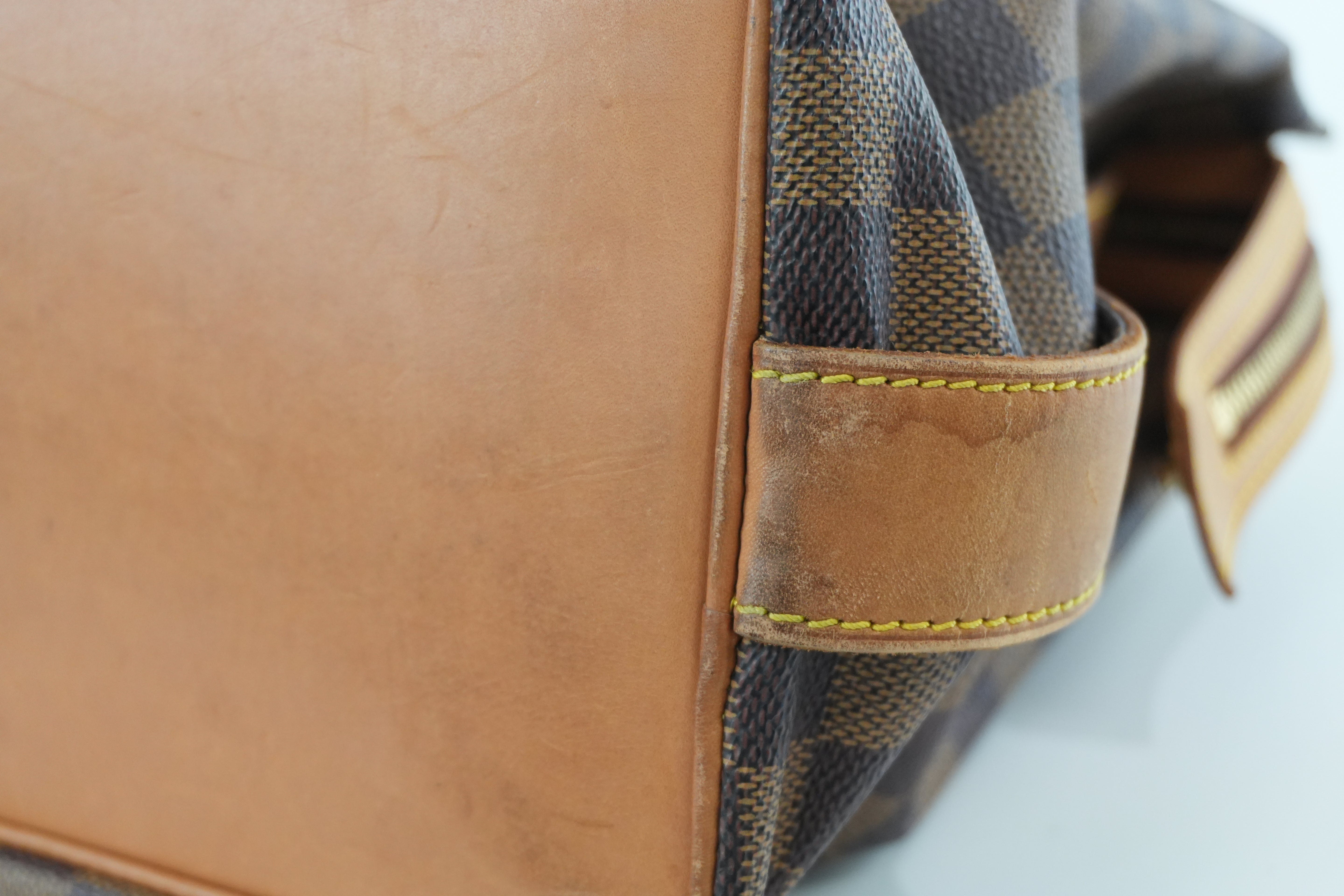 Pre-owned Louis Vuitton Damier Ebene Centenaire Columbine Shoulder Tote Bag