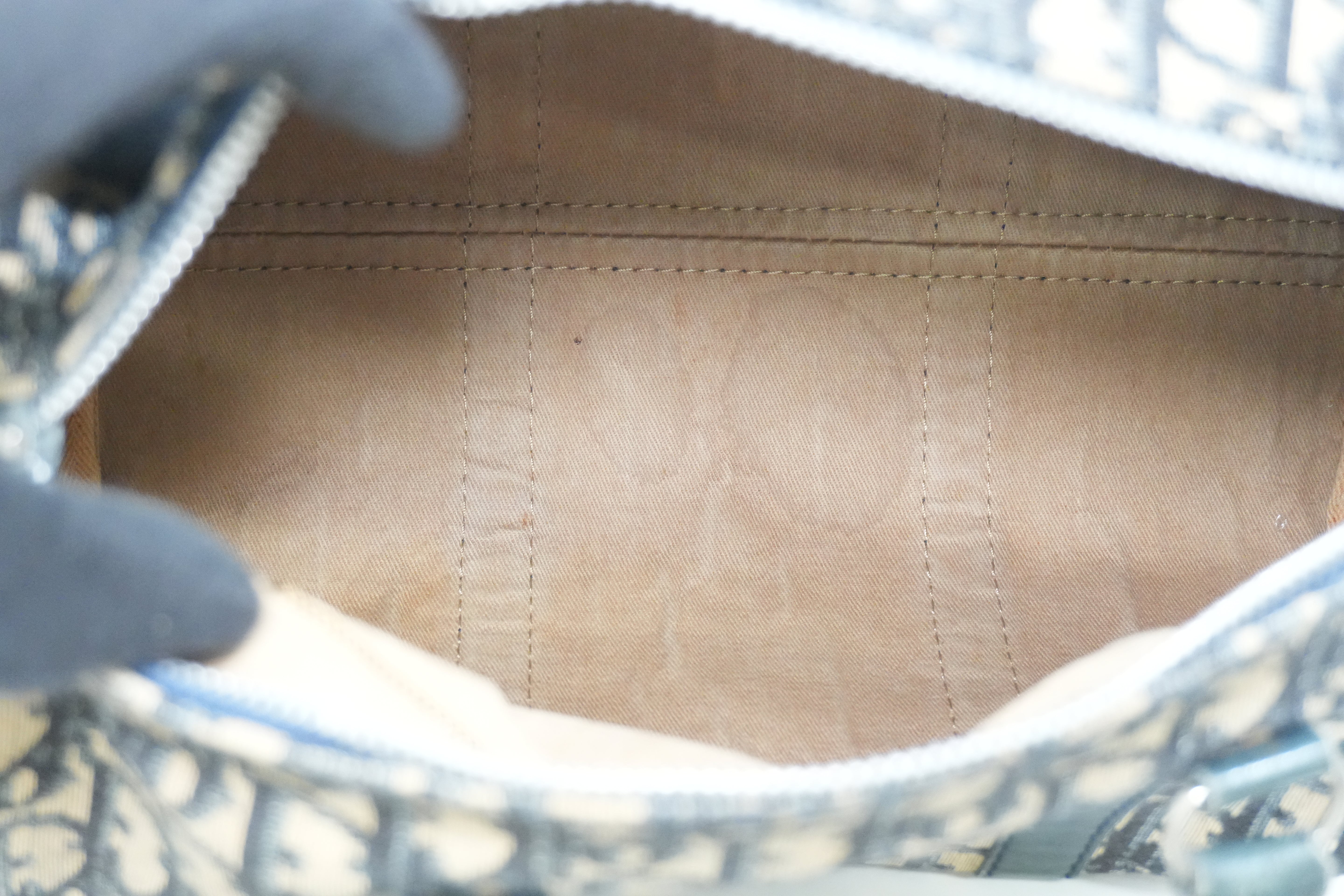 Pre-owned Dior Oblique Boston Handbag Blue
