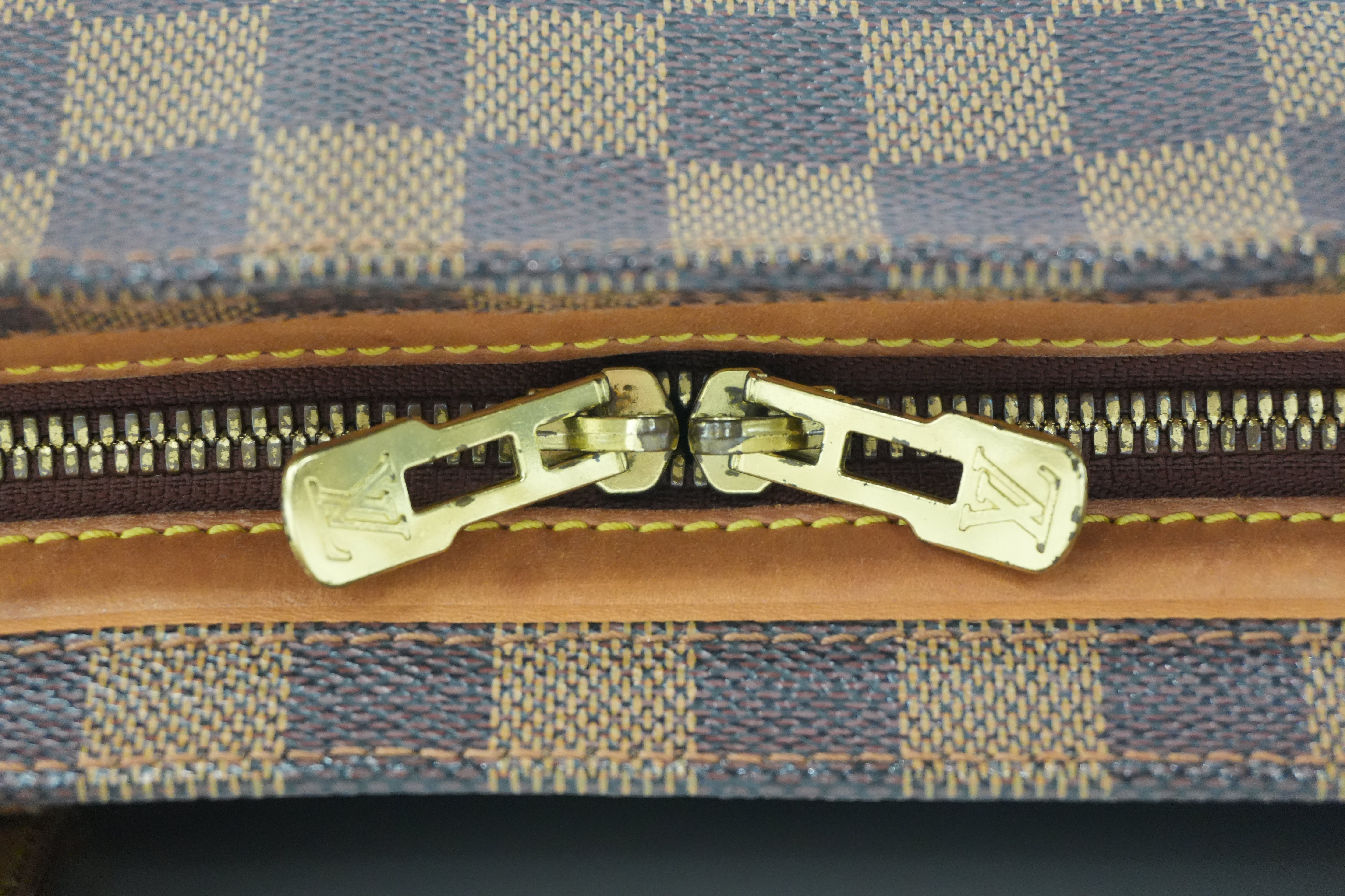 Pre-owned Louis Vuitton Damier Ebene Centenaire Columbine Shoulder Tote Bag