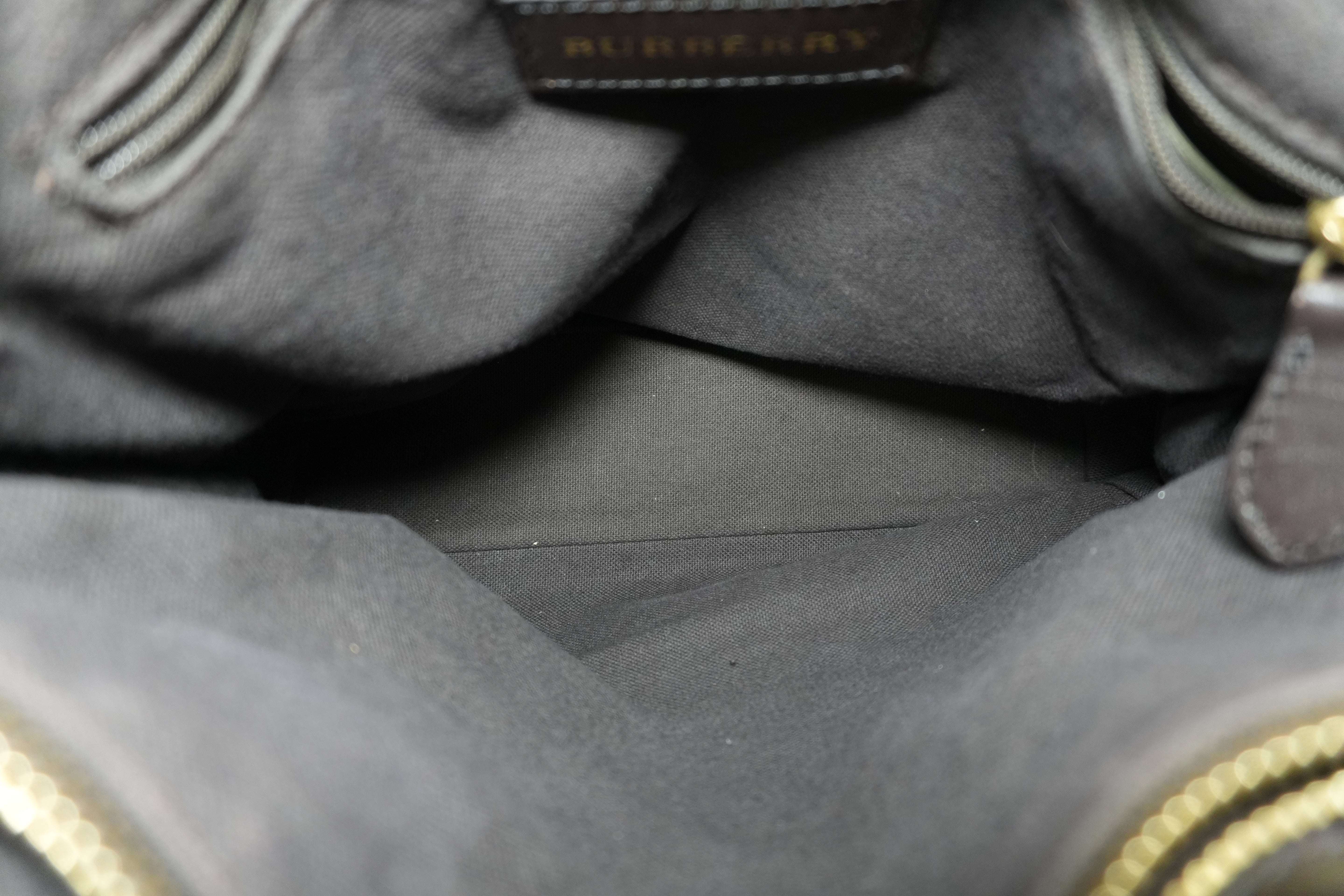 Pre-owned Burberry Haymarket Check Golderton Tote Bag Beige