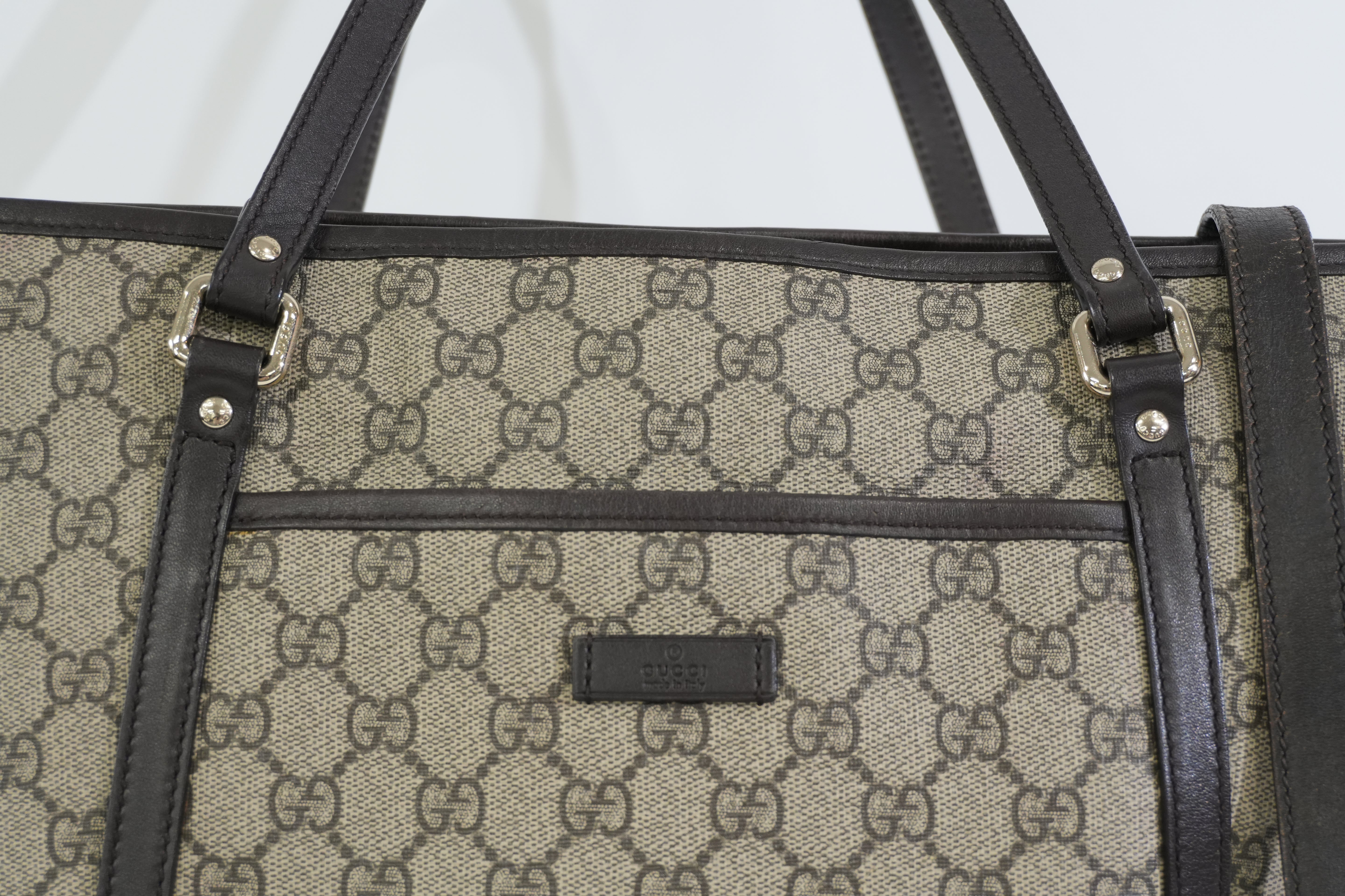 Pre-owned Gucci Guccisima Two Way Shoulder Bag Brown