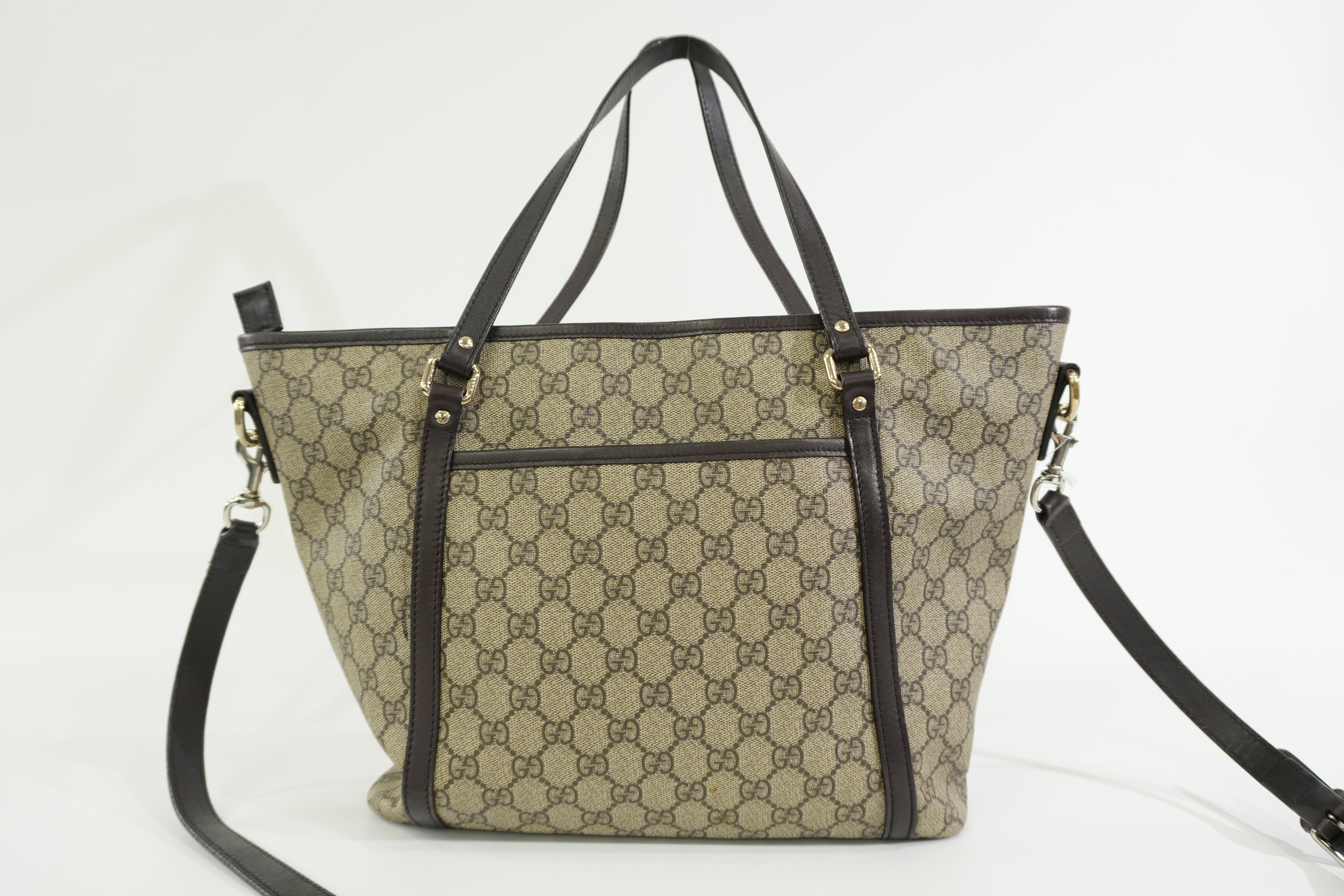 Pre-owned Gucci Guccisima Two Way Shoulder Bag Brown