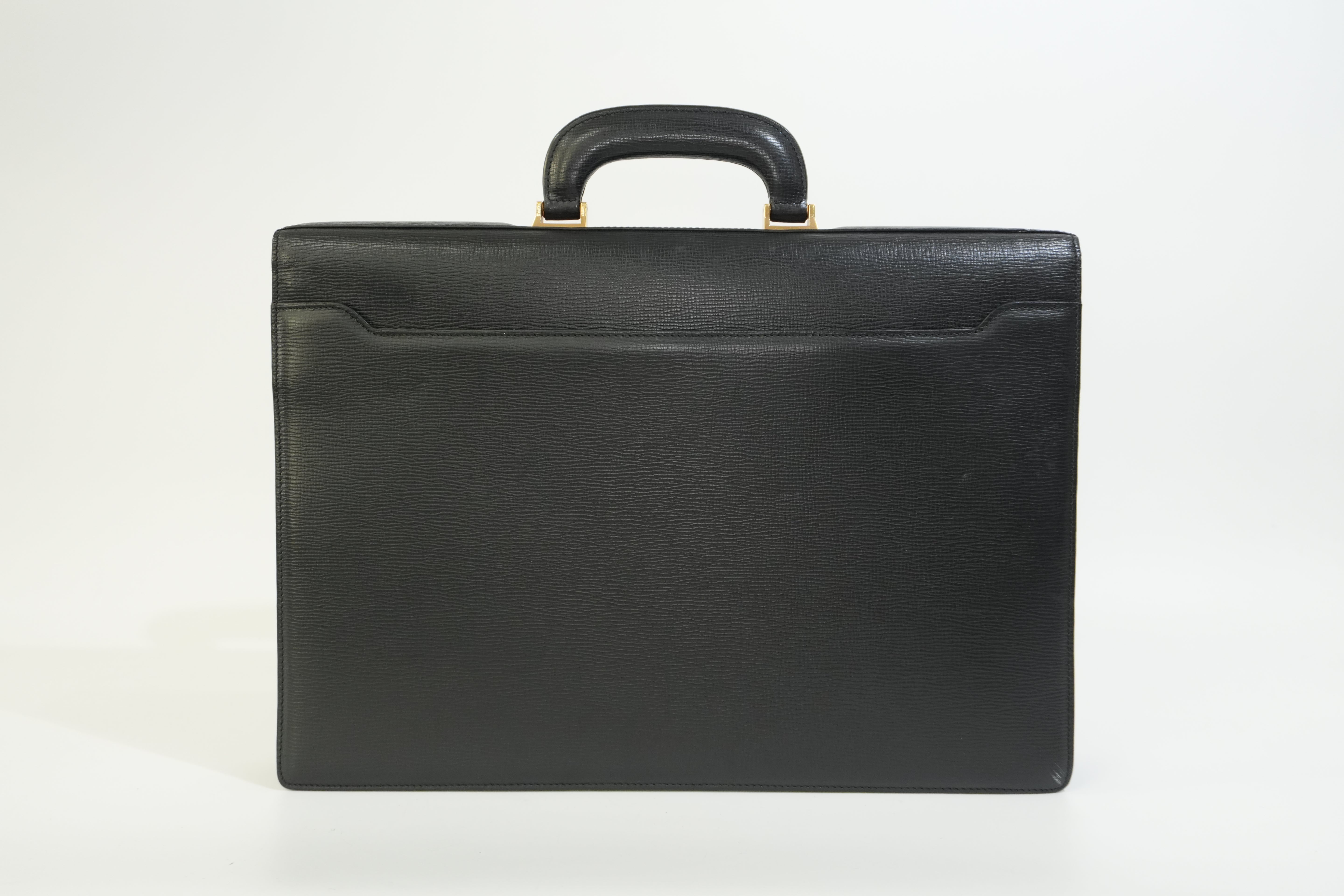 Pre-owned Loewe Leather Briefcase Handbag Black