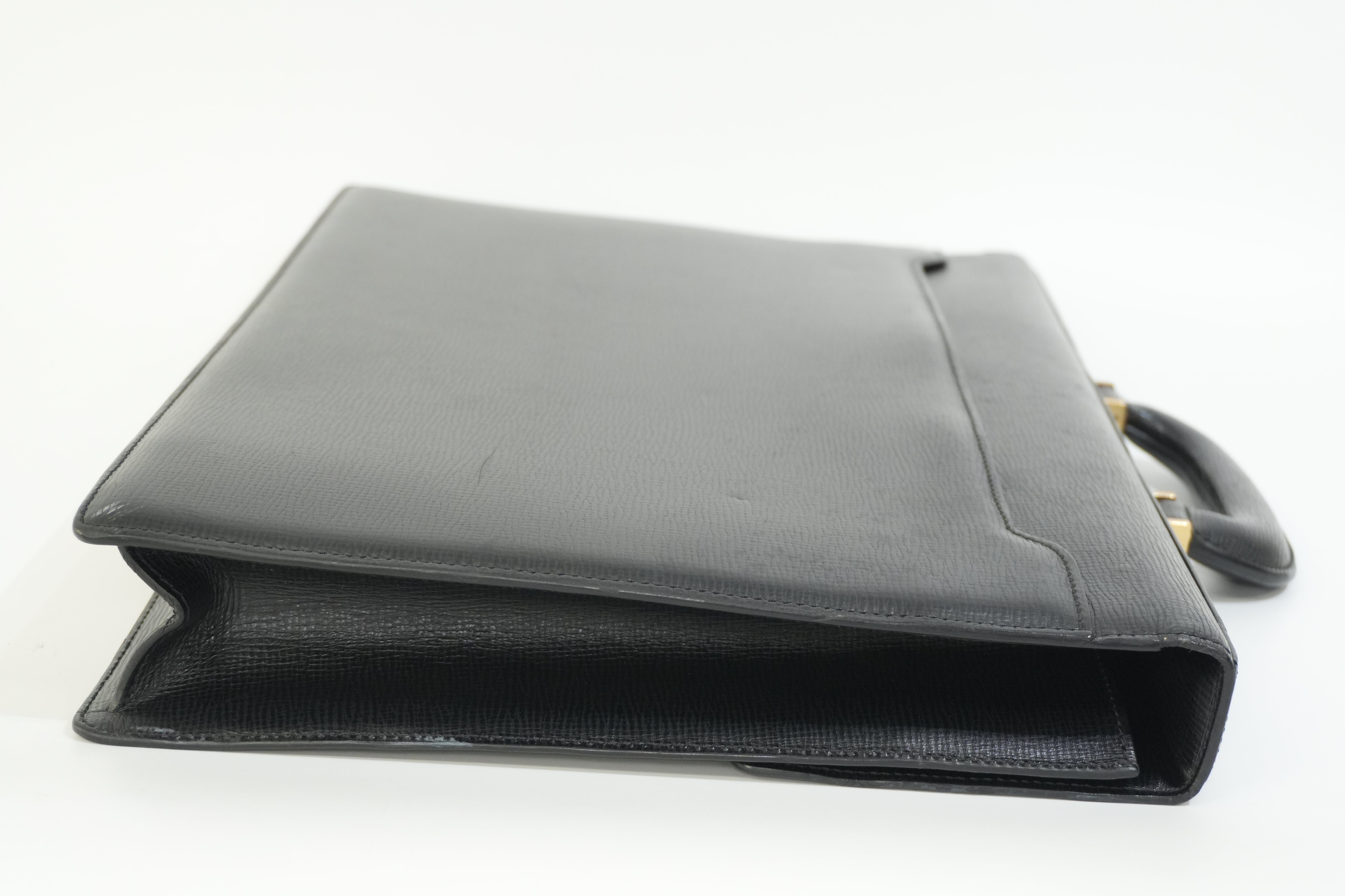 Pre-owned Loewe Leather Briefcase Handbag Black