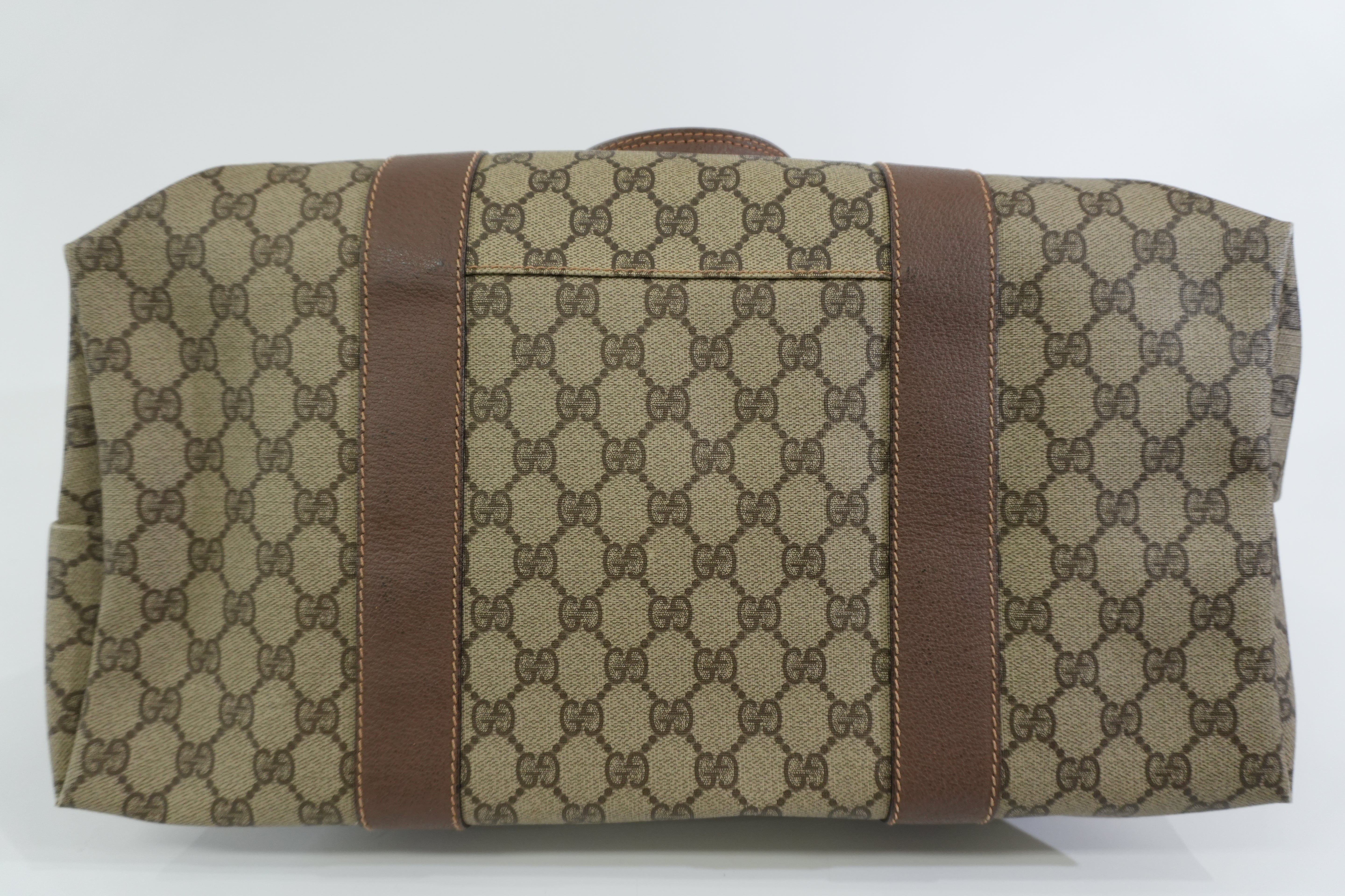 Pre-owned Gucci Guccisima Travel Tote Bag Brown