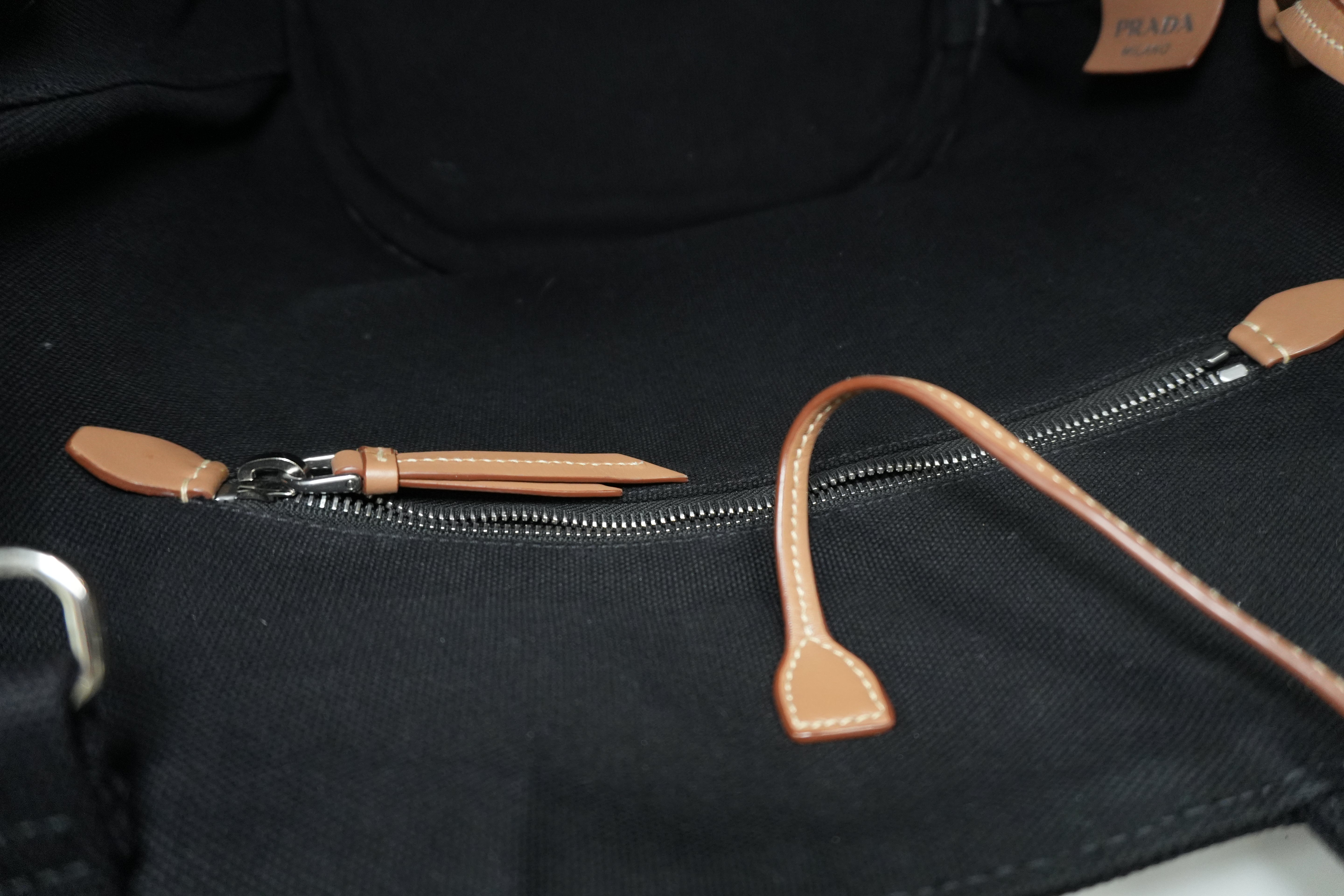 Prada Two Way Shoulder Bag Black Used