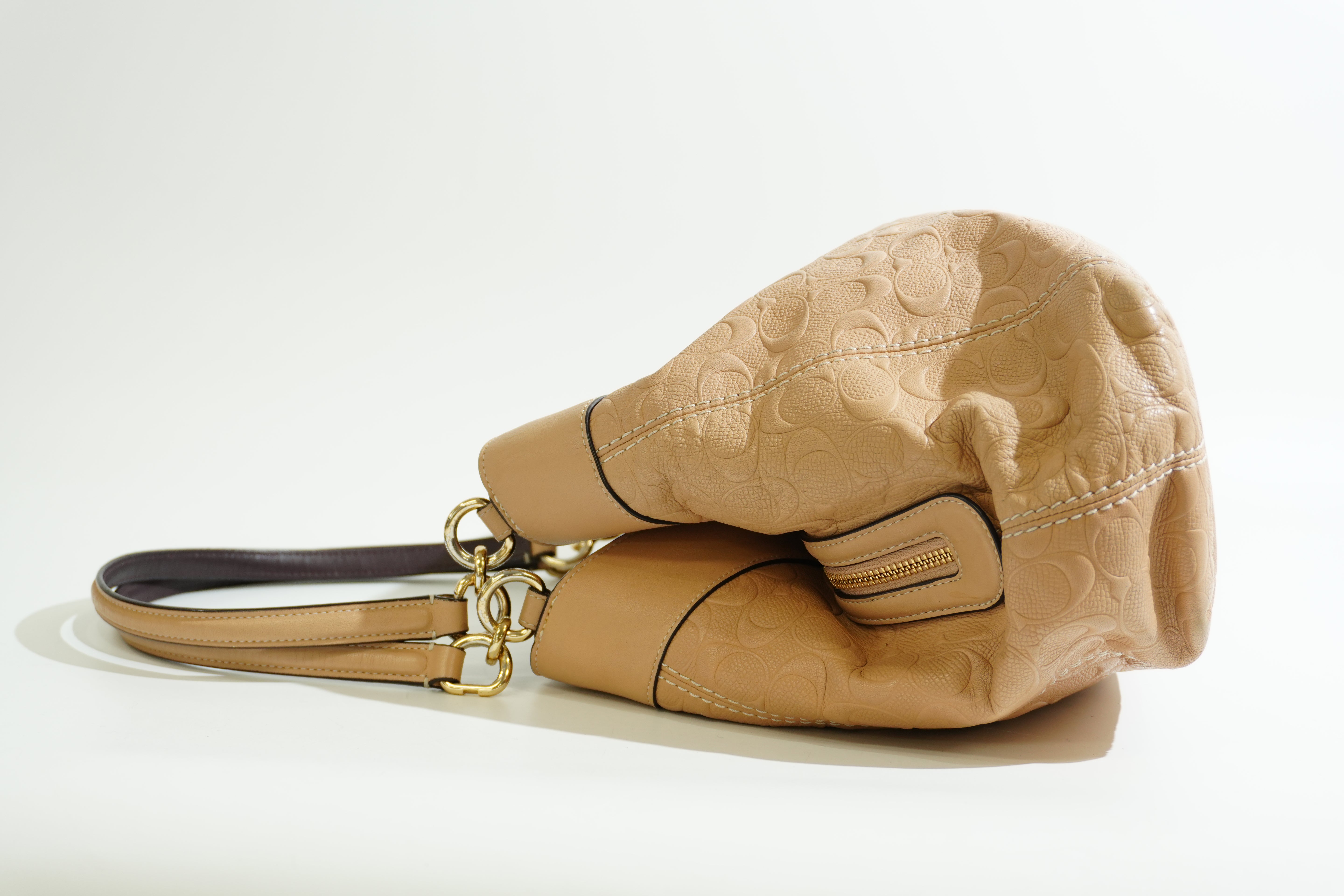 Pre-owned Coach Shoulder Tote Bag Beige