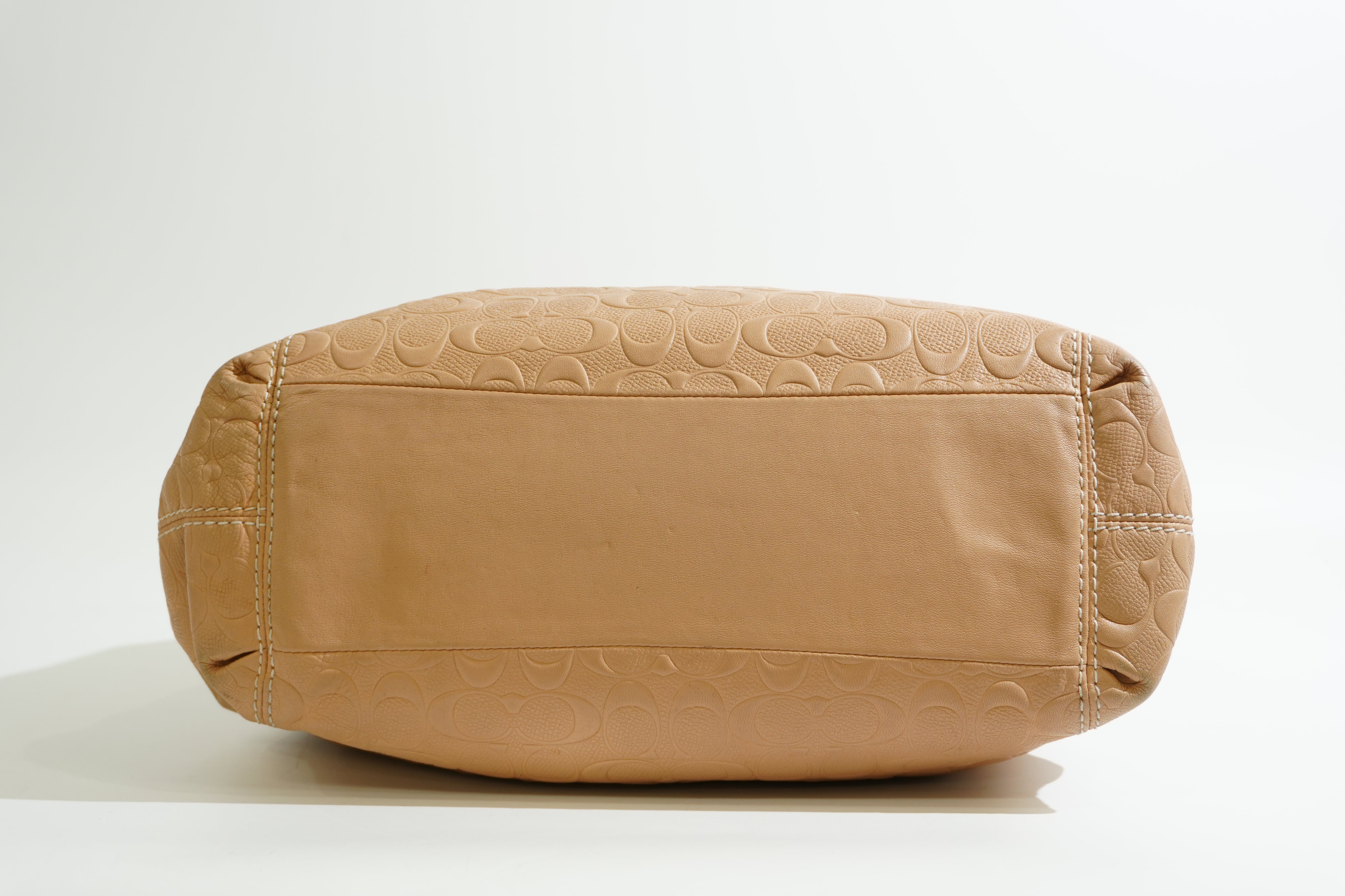 Pre-owned Coach Shoulder Tote Bag Beige