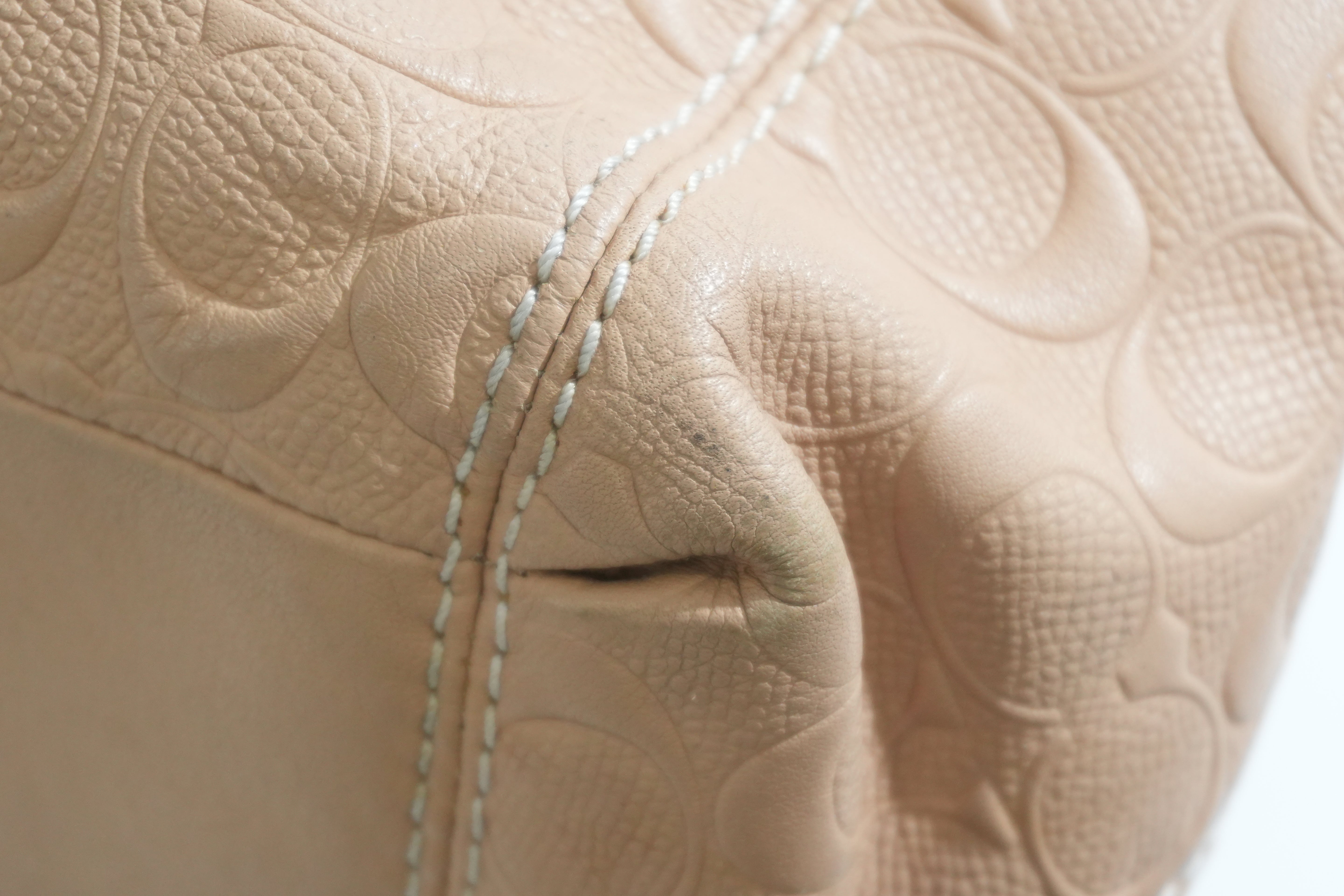 Pre-owned Coach Shoulder Tote Bag Beige