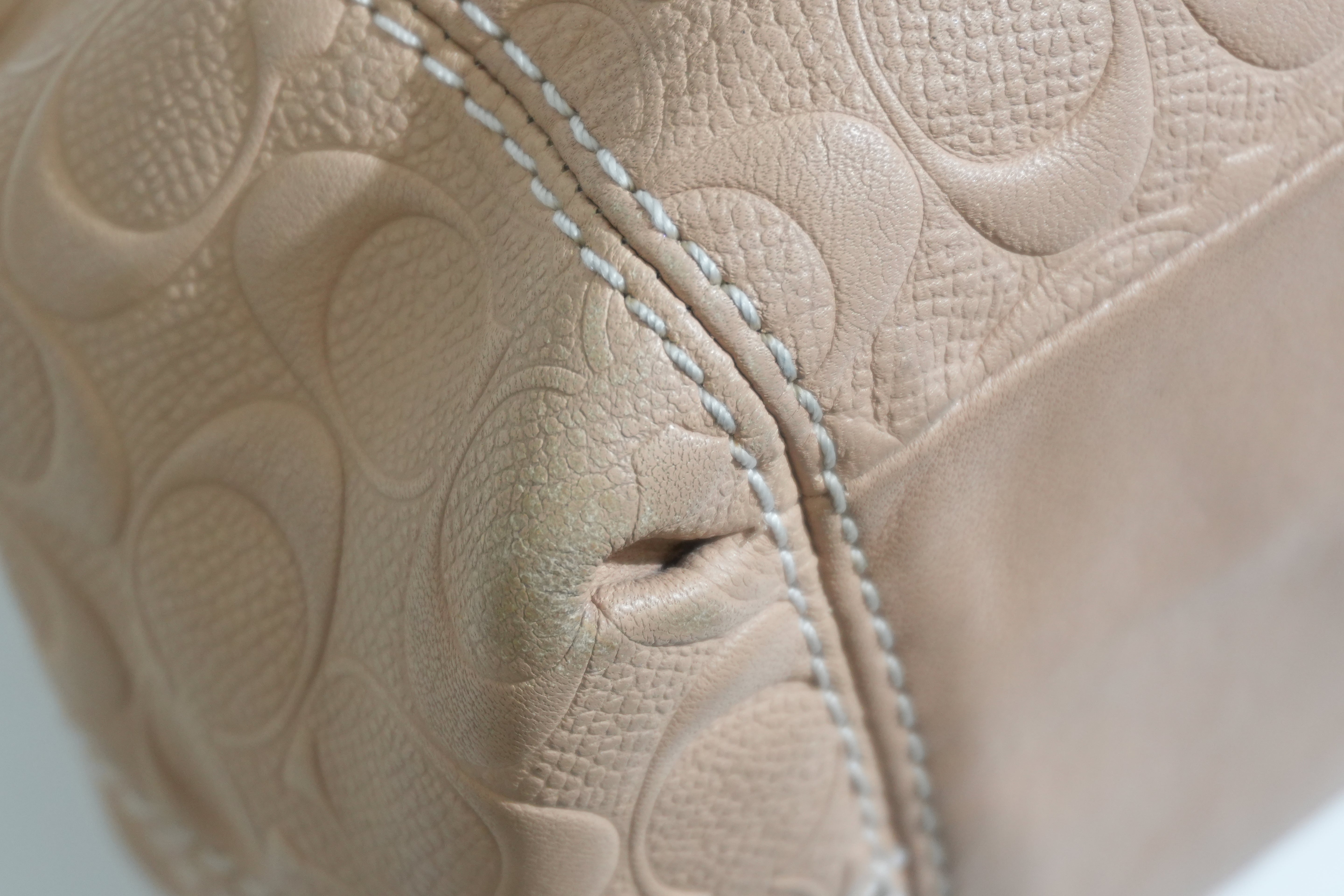 Pre-owned Coach Shoulder Tote Bag Beige