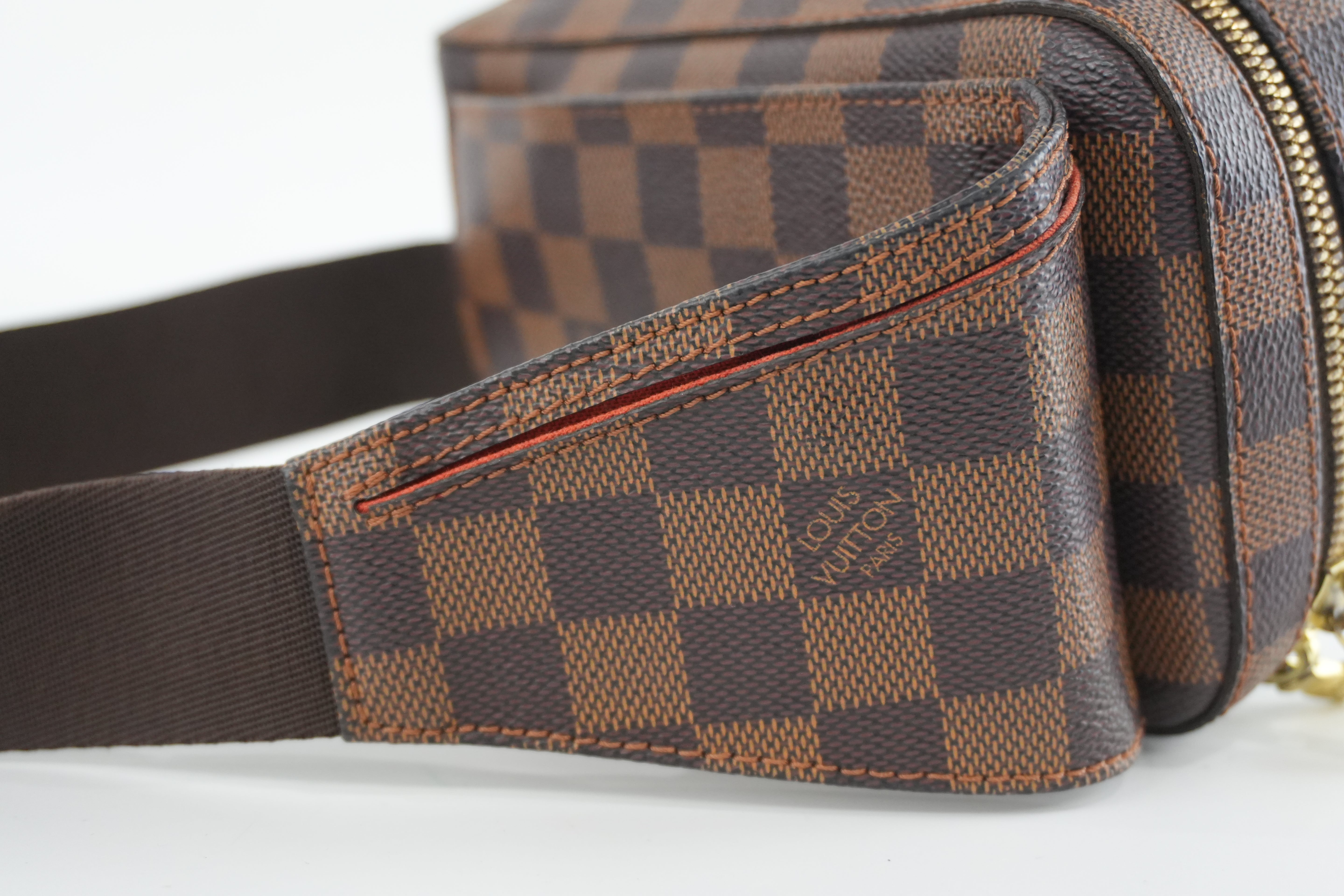 Pre-owned Louis Vuitton Damier Ebene Geronimo Body Bag Used