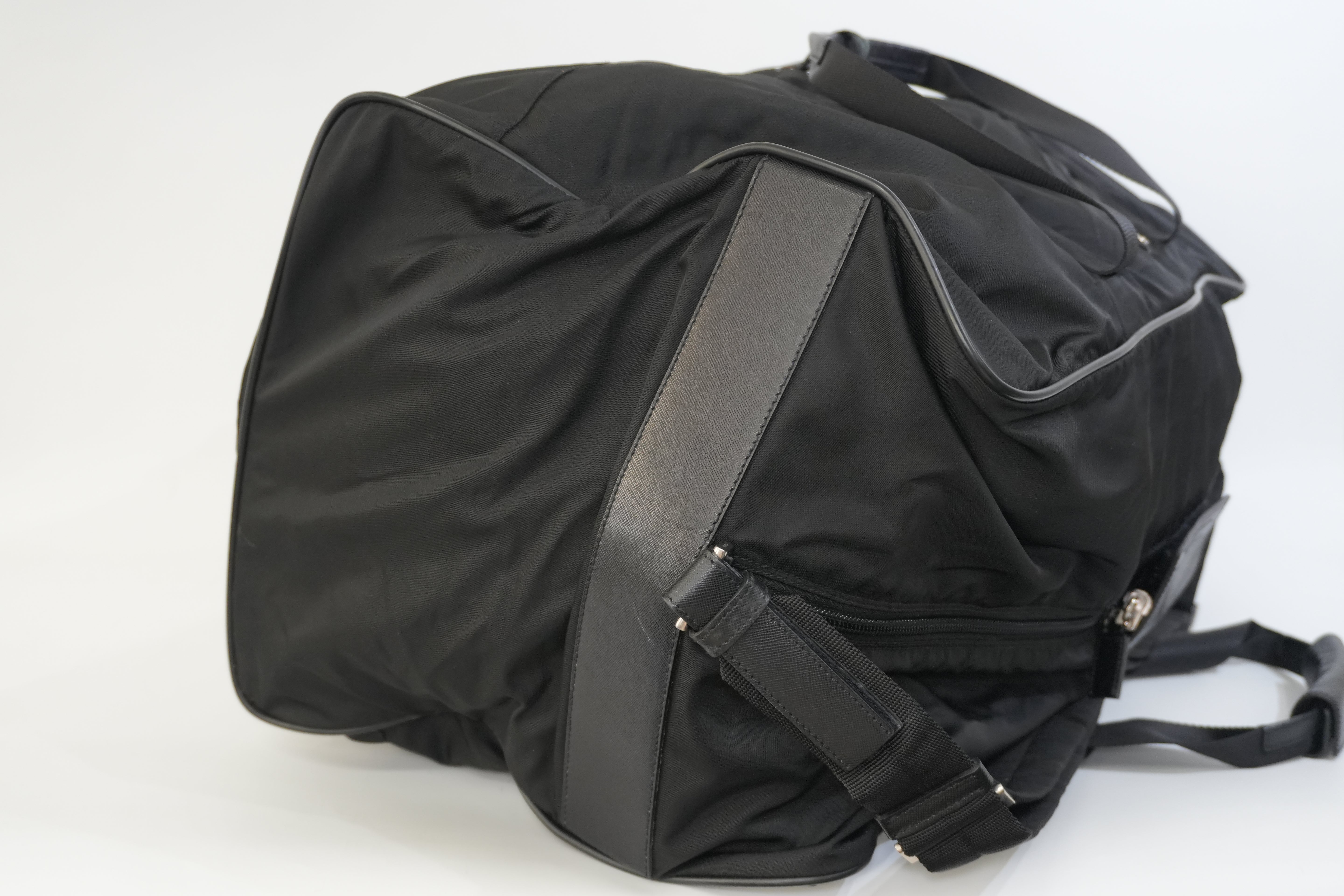 Pre-owned Prada Nylon Travel Bag Black