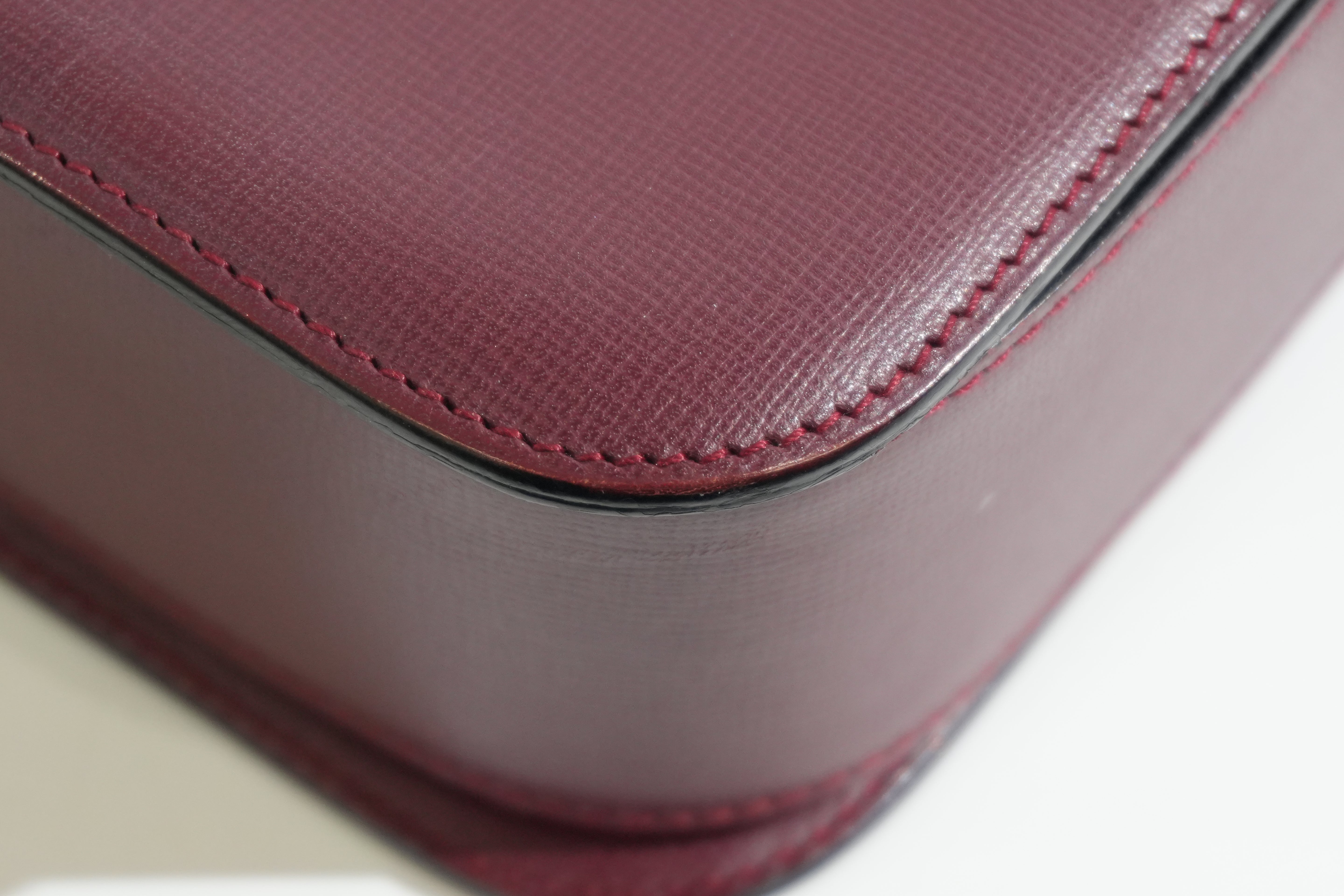 Pre-owned Cartier Must De Cartier Crossbody Bag Burgundy
