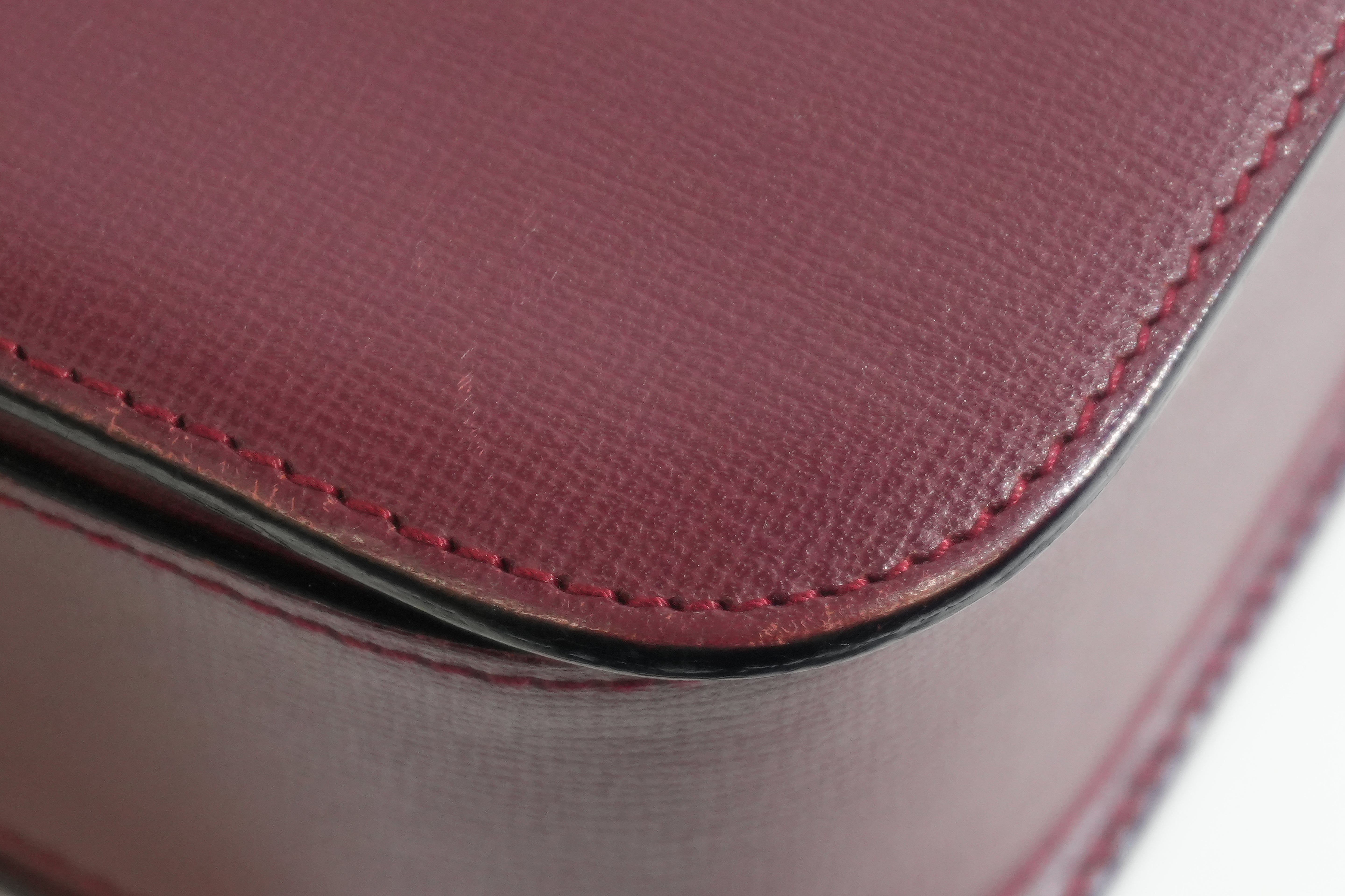 Pre-owned Cartier Must De Cartier Crossbody Bag Burgundy
