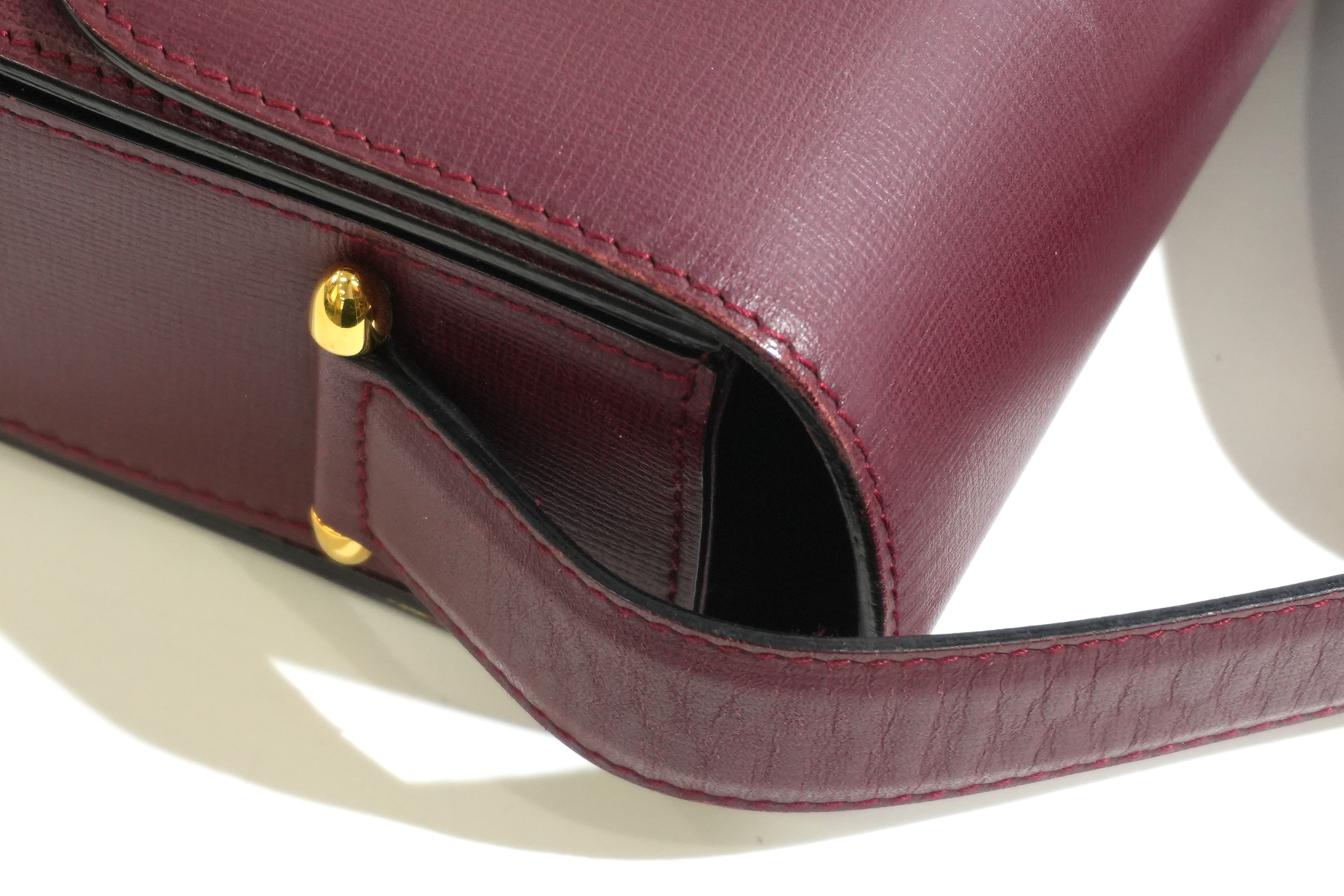 Pre-owned Cartier Must De Cartier Crossbody Bag Burgundy