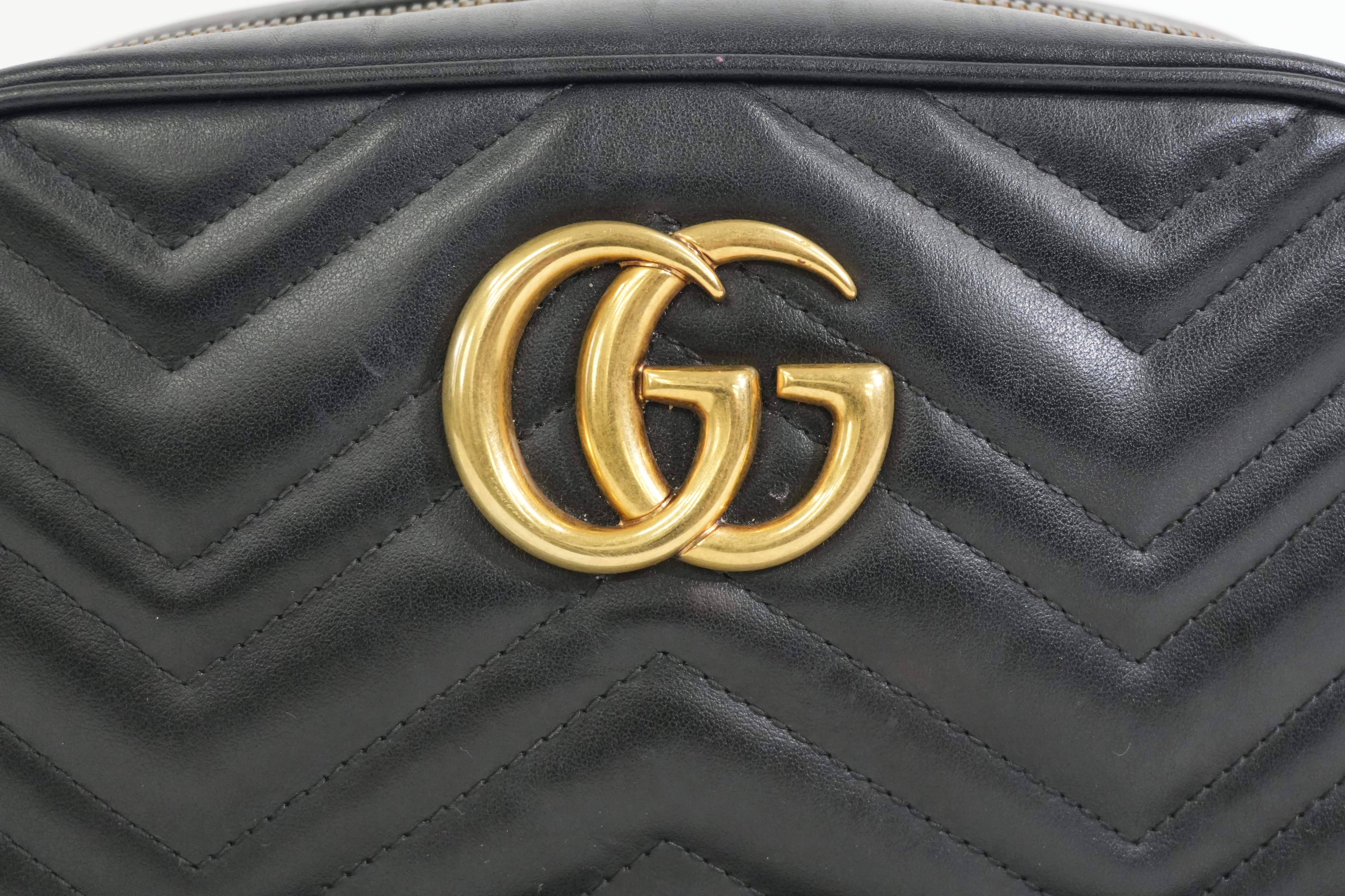 Pre-owned Gucci Marmont Shoulder Bag Black