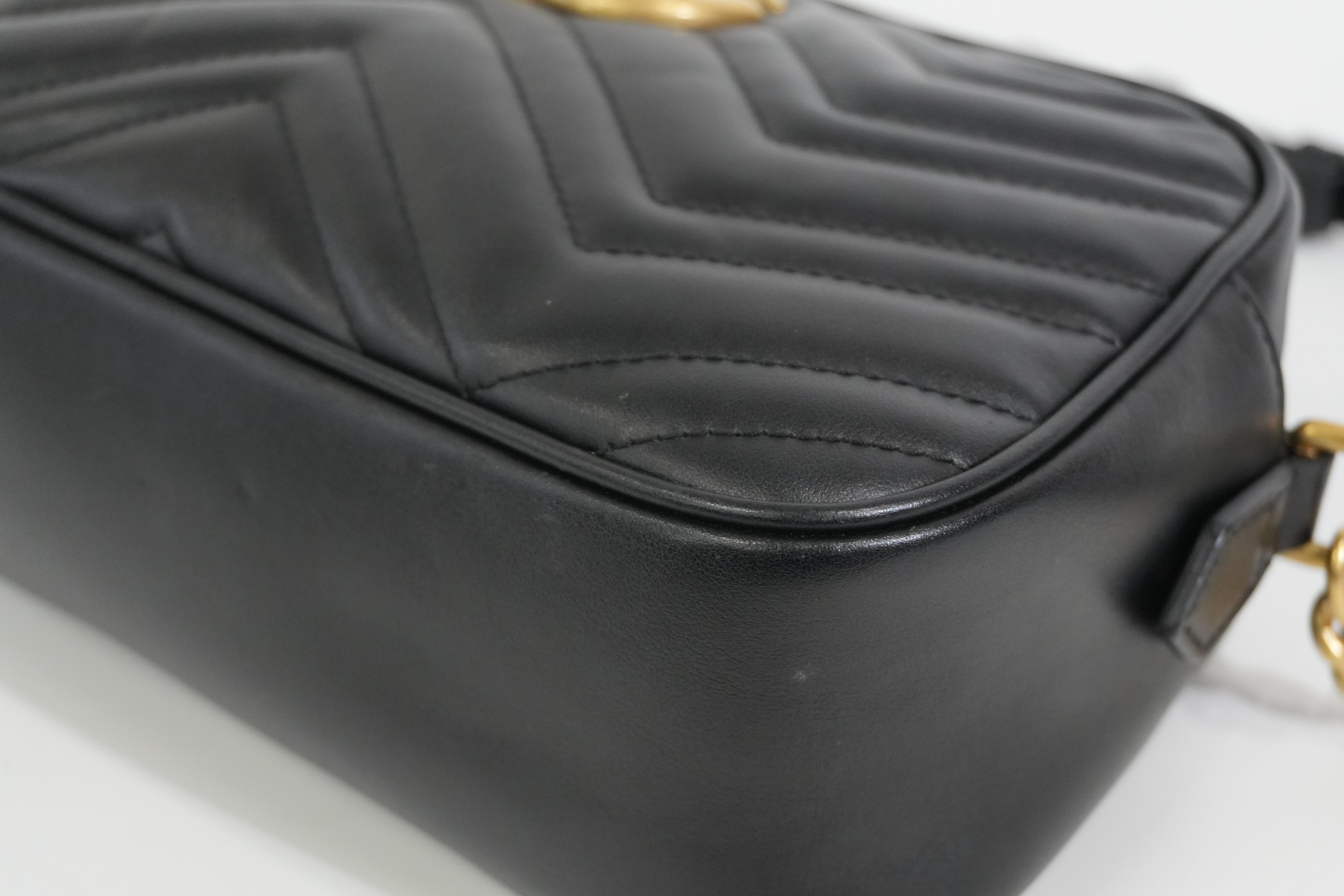 Pre-owned Gucci Marmont Shoulder Bag Black