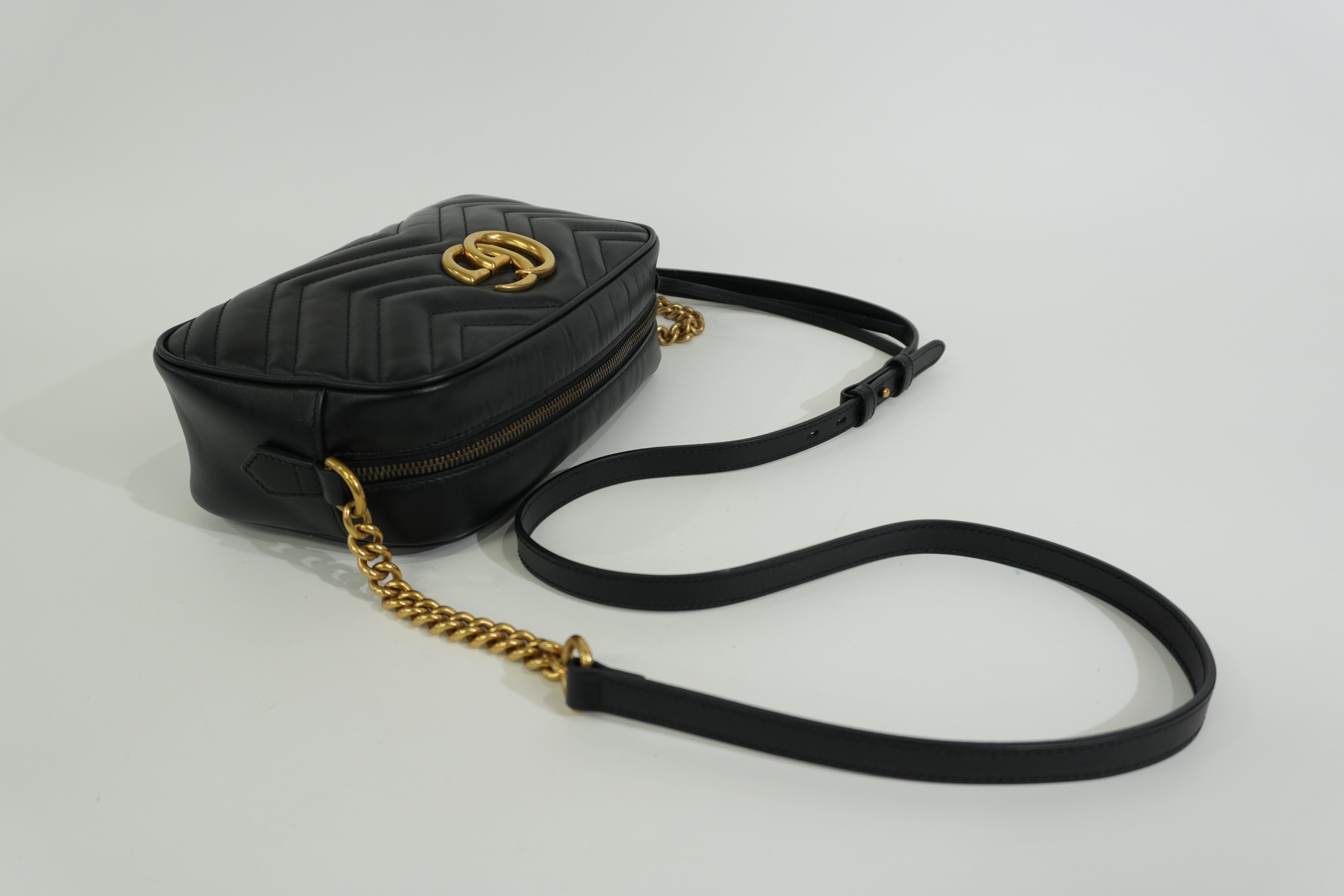 Pre-owned Gucci Marmont Shoulder Bag Black