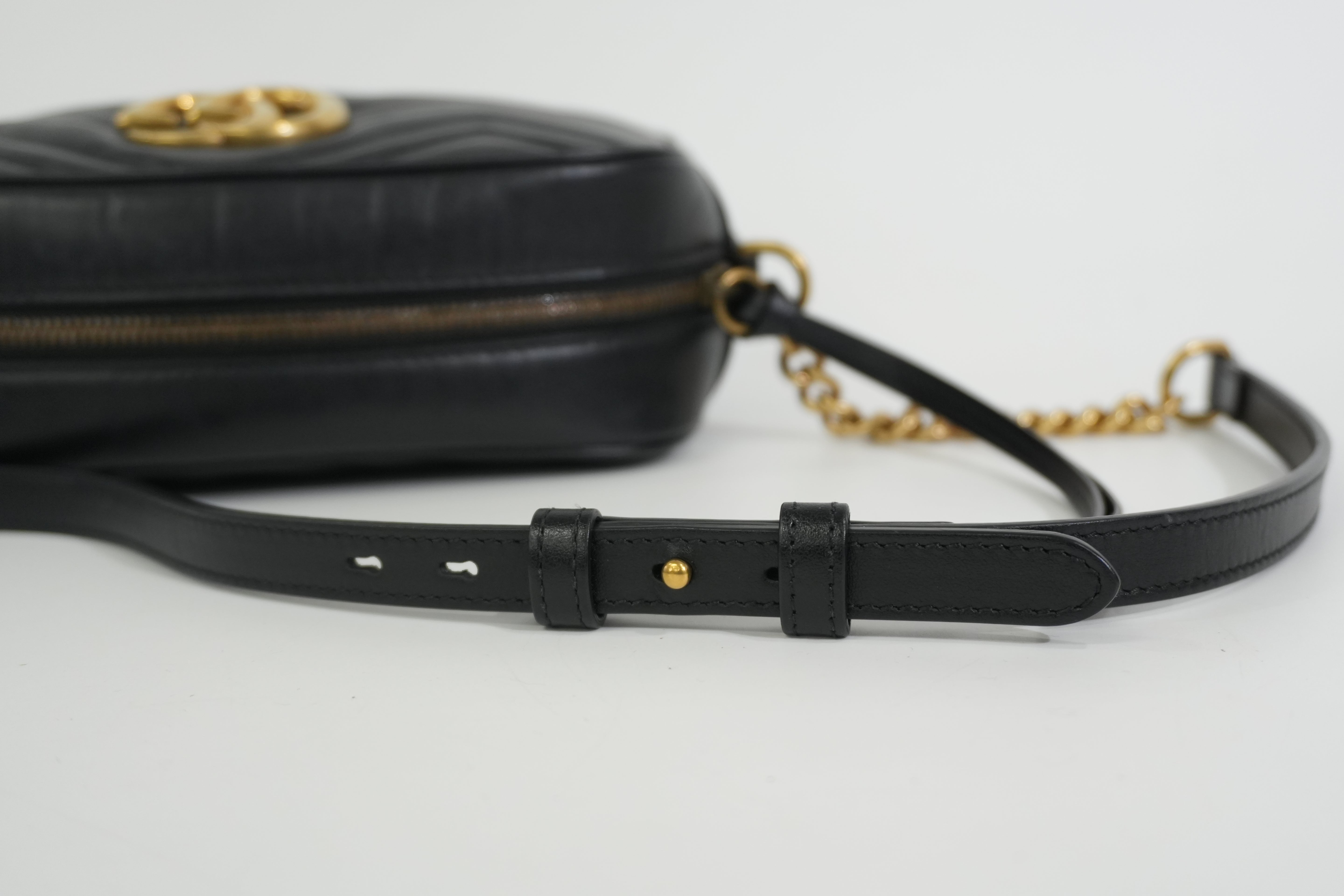 Pre-owned Gucci Marmont Shoulder Bag Black
