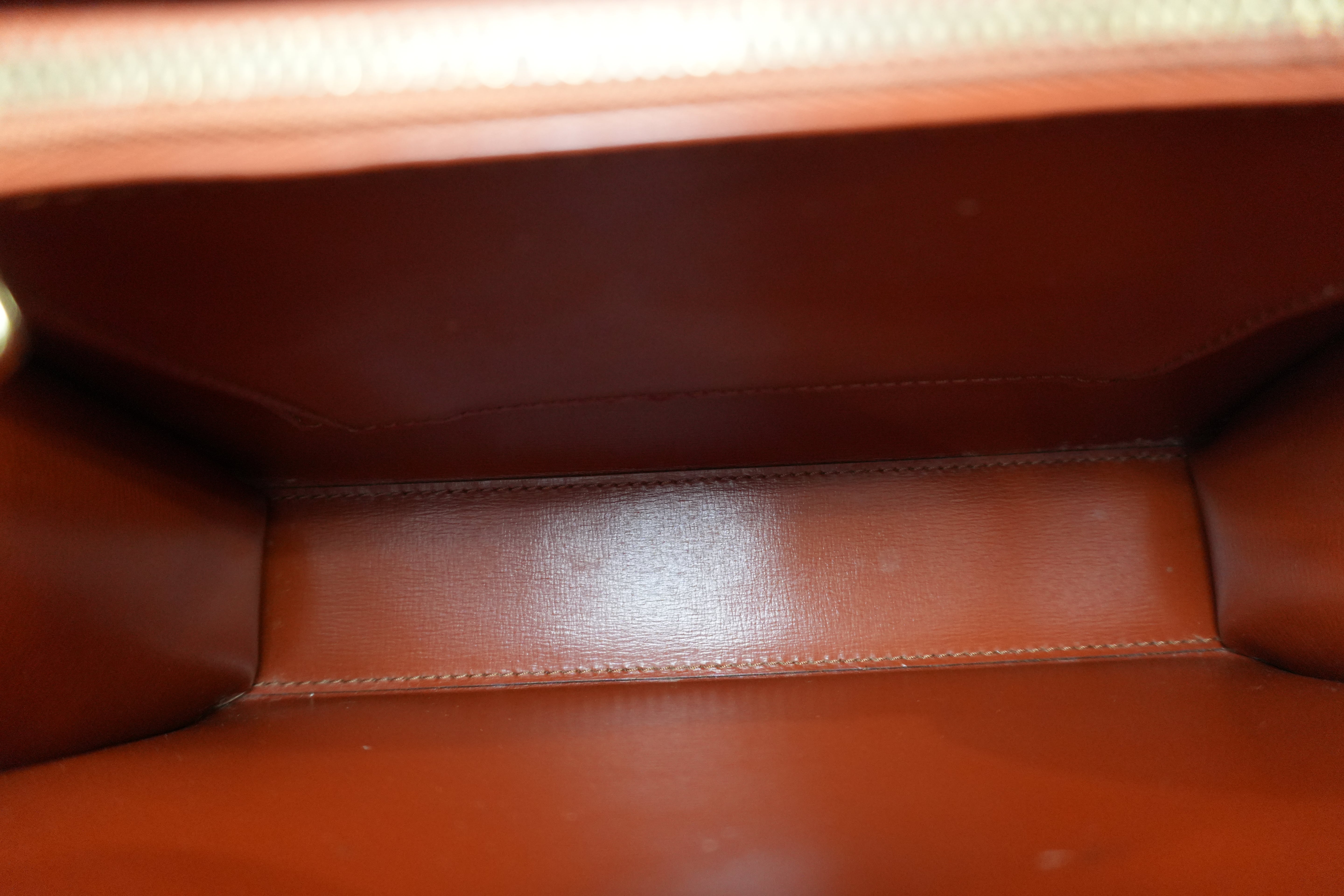 Louis Vuitton Malesherbe Handbag Epi Kenya Brown Used