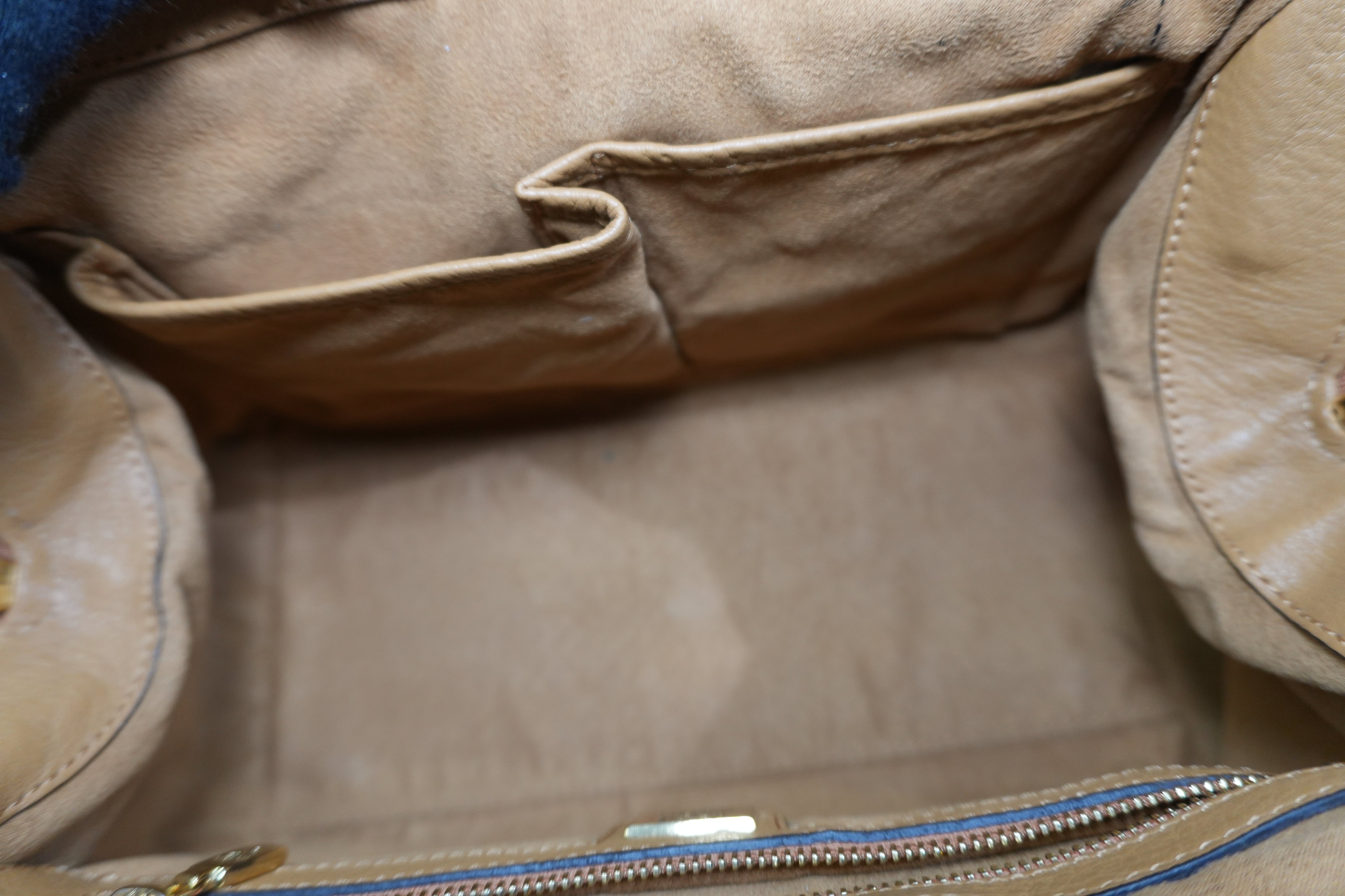 Pre-owned MCM Two Way Boston Bag Cognac