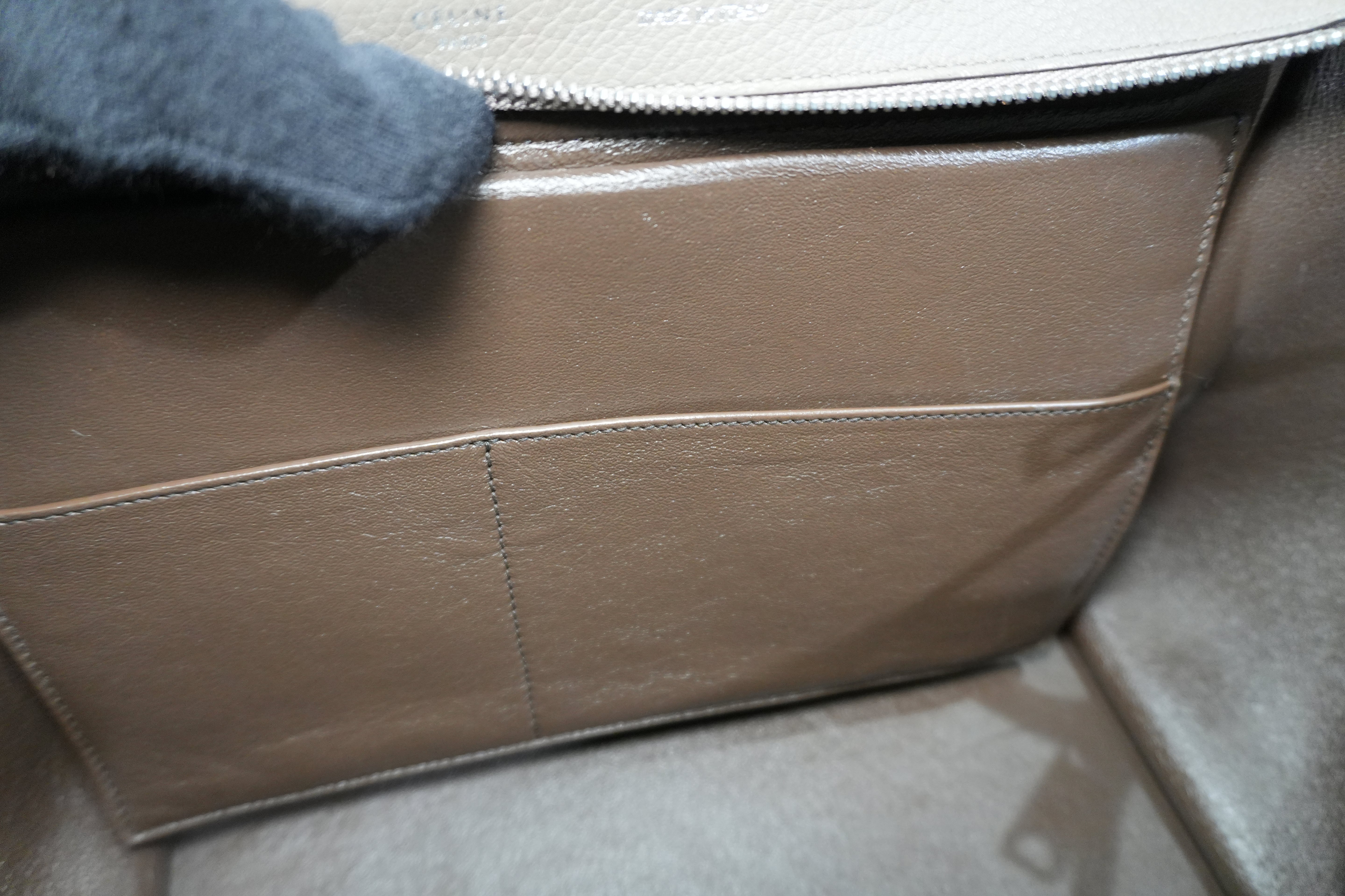 Pre-owned Celine Trapeze Two Way Shoulder Bag Taupe Gray