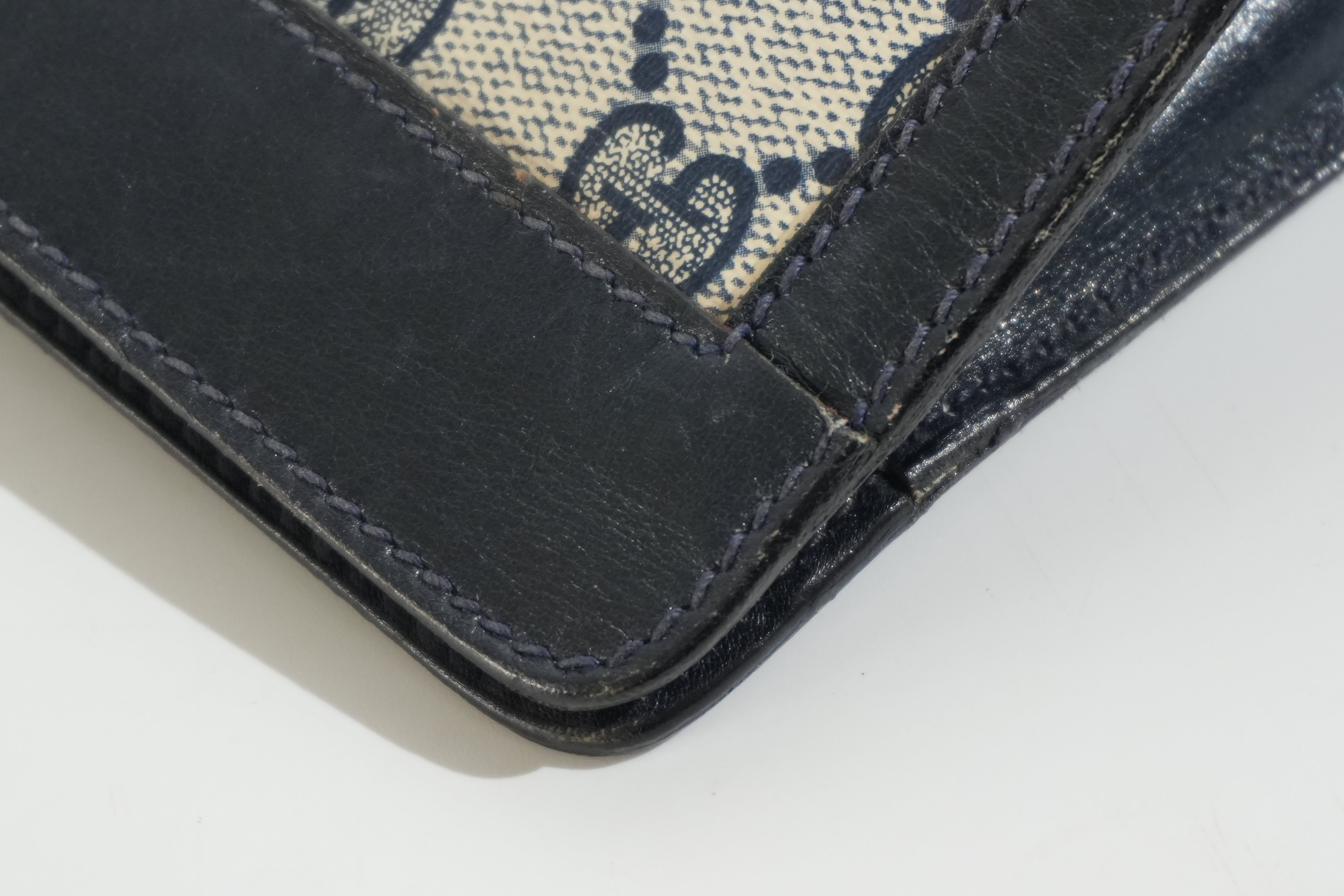 Pre-owned Gucci Ophidia Velcro Clutch Bag Navy Blue