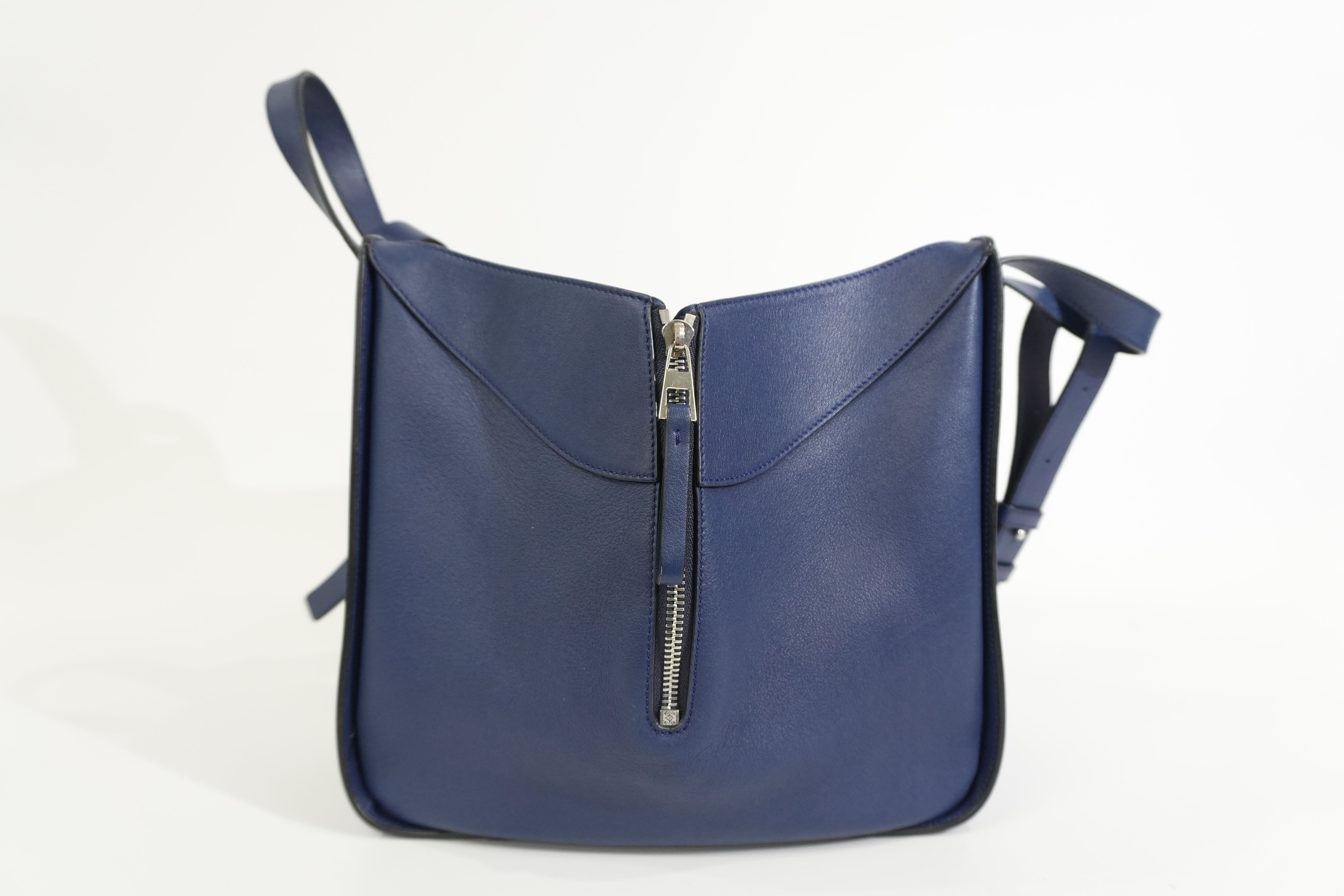 Pre-owned Loewe Hammock Shoulder Bag Navy Blue